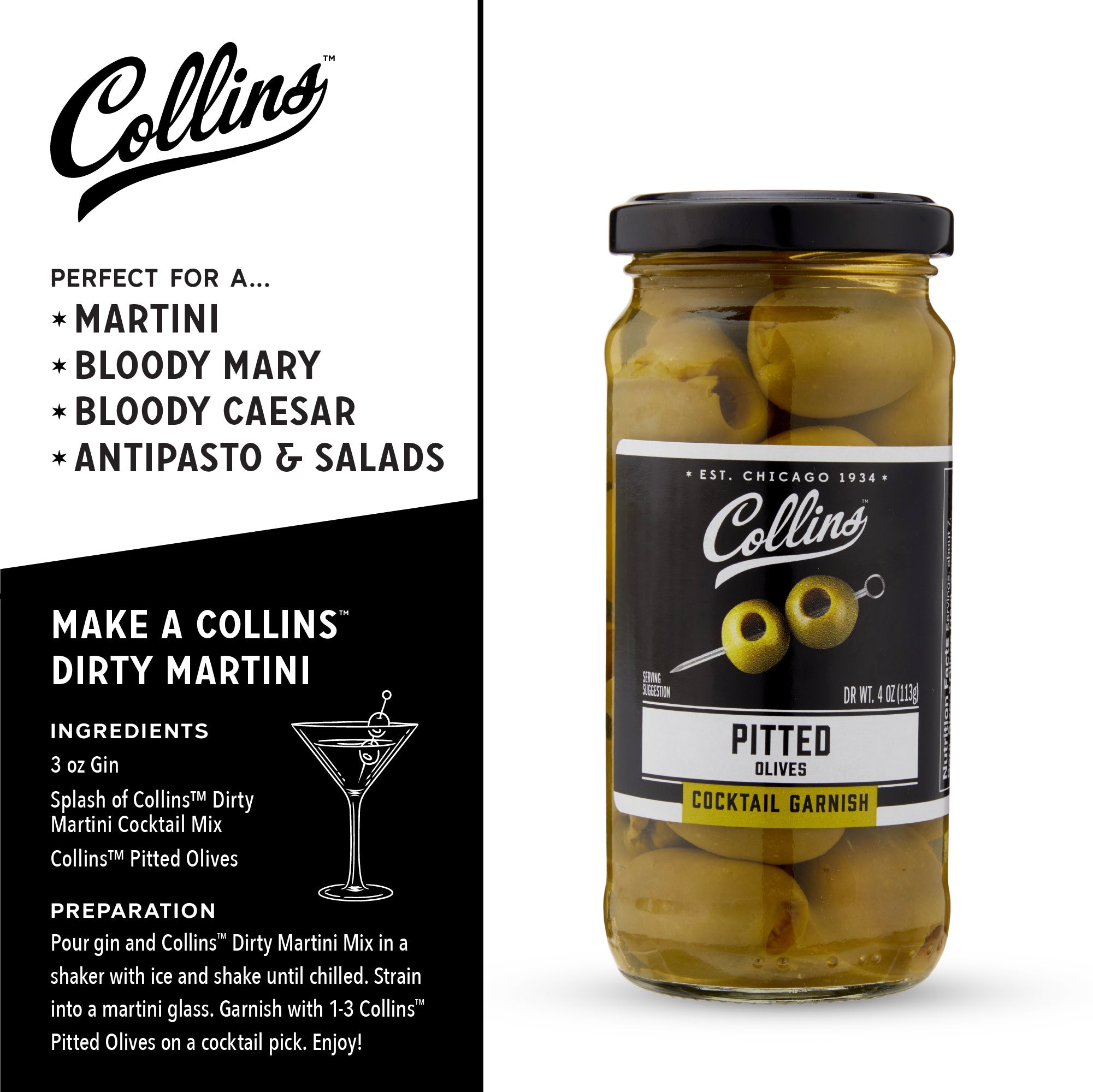 Premium Pitted Olives 4 oz (113g) - Kalamata & Black Olives for Salads, Pizzas & Mediterranean Recipes