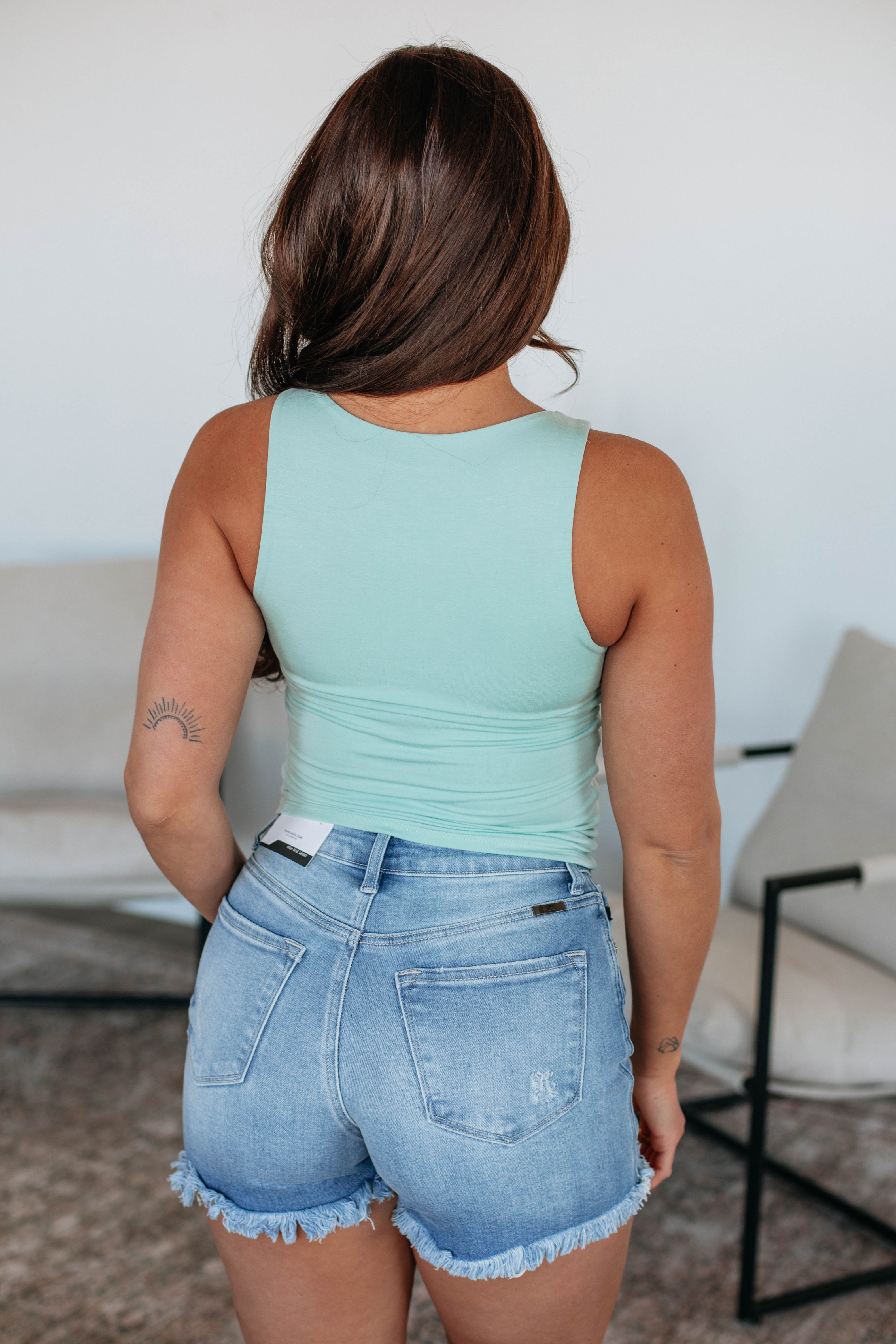 Ariel Basic Tank Top for Women - Soft Mint Green Casual Shirt - Perfect for Summer, Yoga, and Everyday Wear