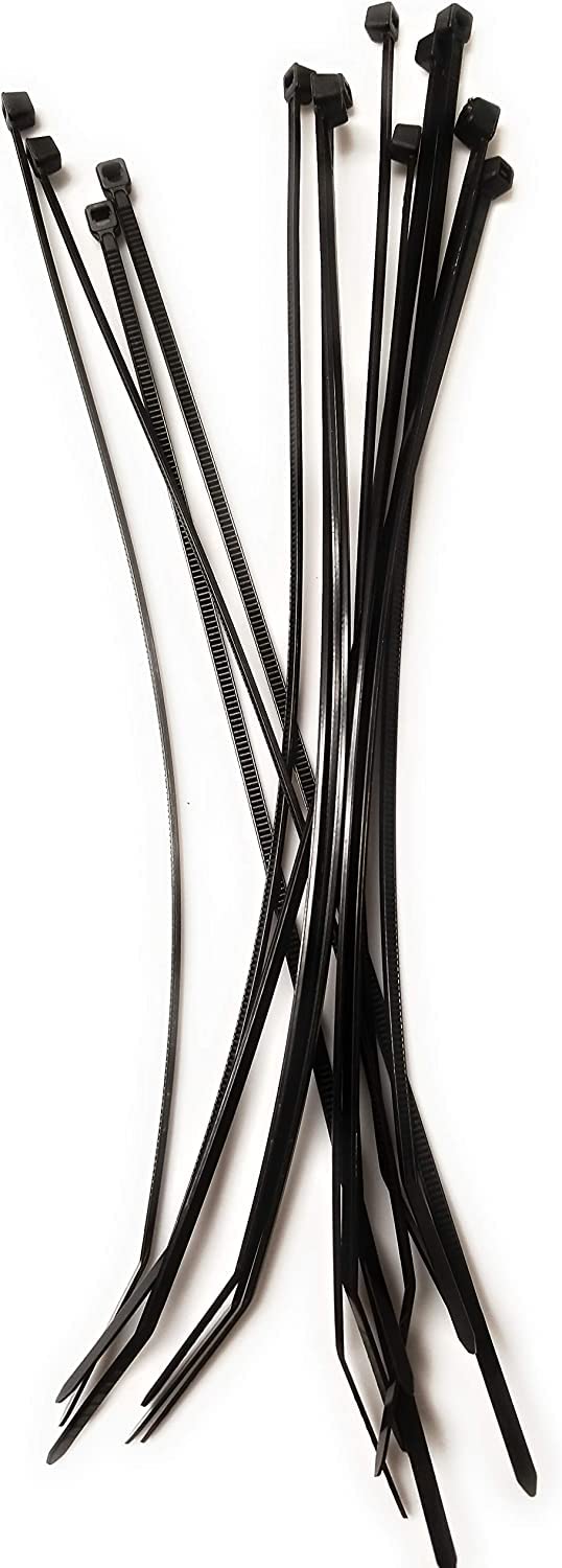 200 Pack 8-Inch Black Nylon Self-Locking Cable Ties - UV Resistant Heavy Duty Zip Ties for Wire Management, Outdoor Use & DIY Projects