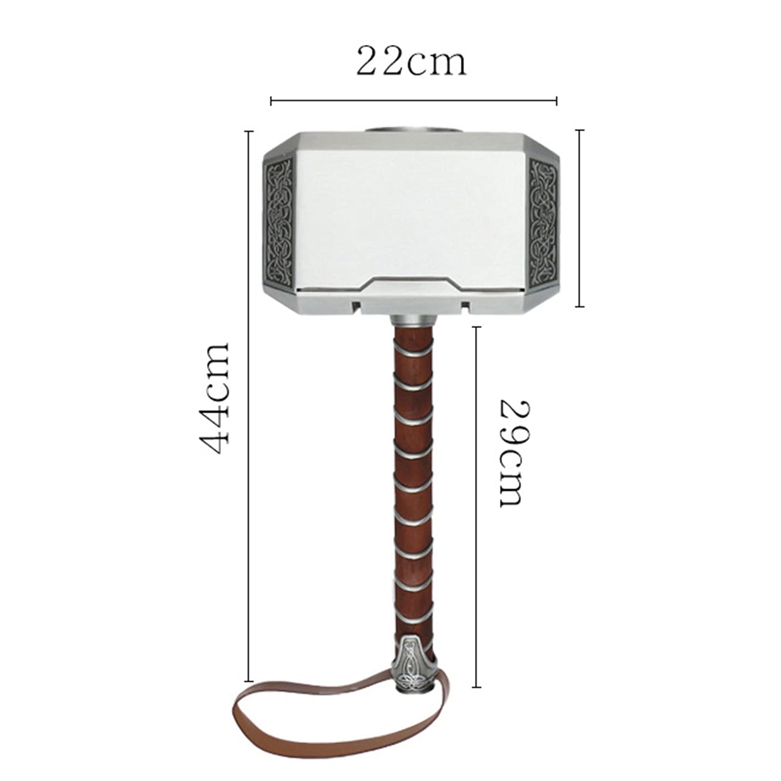 Thor's Hammer Mjolnir 1:1 Scale Metal Collectible - Perfect for Cosplay, Halloween Costumes & Marvel Fan Display