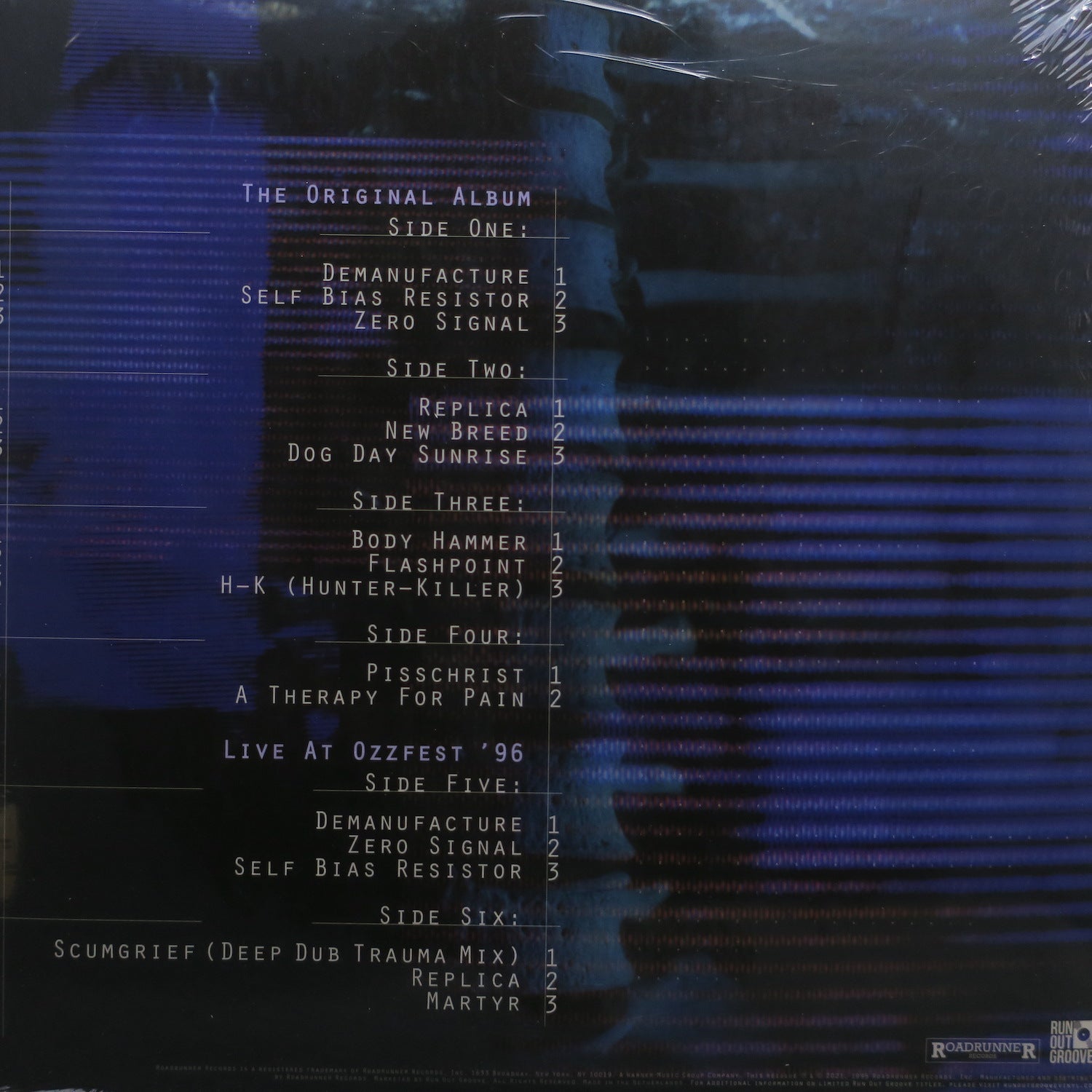 FEAR FACTORY 'Demanufacture' Remastered Blue/Black White Vinyl 3LP - Limited Edition Heavy Metal Music for Vinyl Collectors & Home Listening