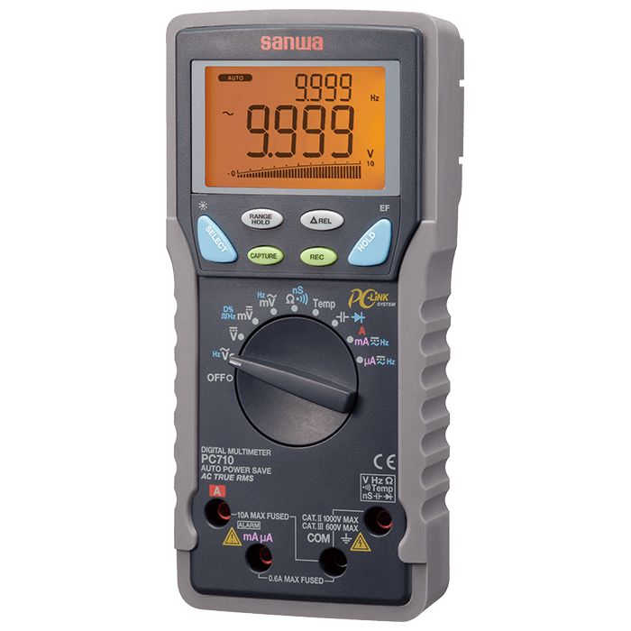 PC710 True RMS Digital Multimeter with Dual Display - Professional Electrical Testing for Home, Automotive & Industrial Use