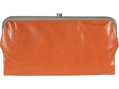 HOBO Lauren Clutch Wallet for Women - Genuine Soft Leather Crossbody Purse with Kiss Lock Closure, Interior Zipper Pocket & 6 Card Slots | Perfect for Evening Parties, Date Nights & Travel Accessories