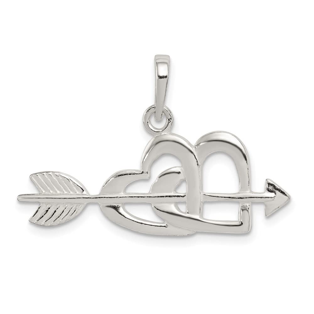 925 Sterling Silver Heart and Arrow Pendant Necklace for Women - Dainty Love Jewelry Gift for Her - Perfect for Valentine's Day, Anniversary & Romantic Occasions