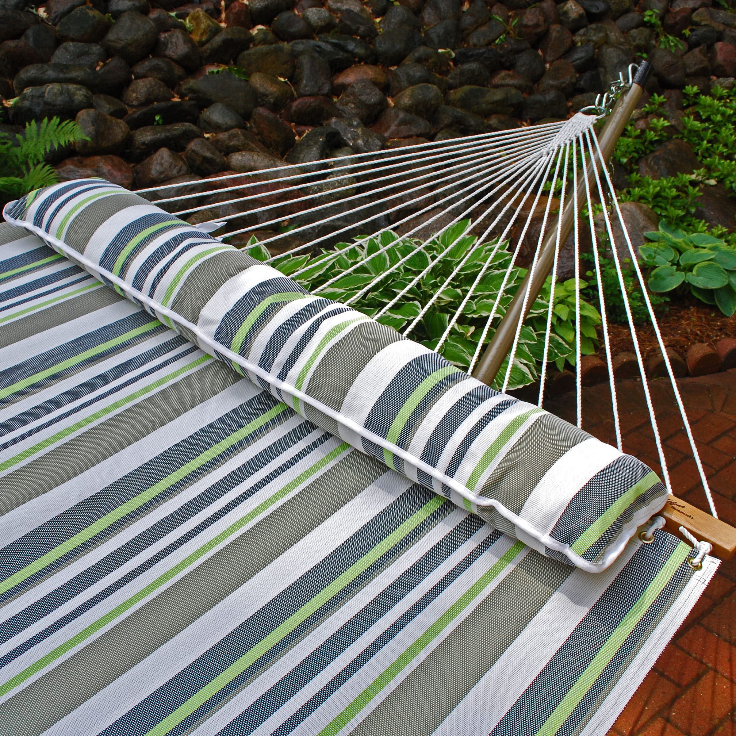 Algoma 13' Quick Dry Hammock with Bolster Pillow - Lightweight & Durable for Camping, Backpacking, Beach & Outdoor Relaxation