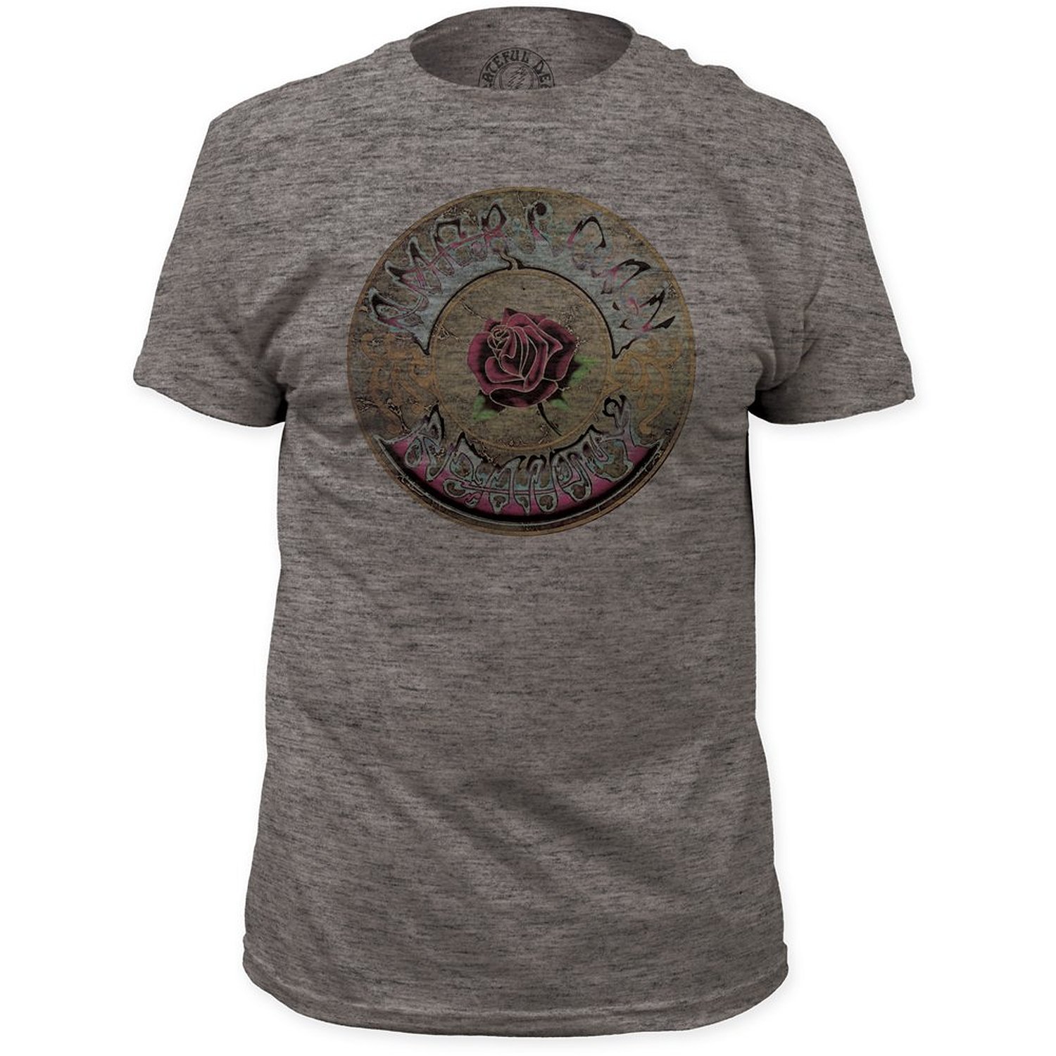Grateful Dead American Beauty Vintage Print Men's Fitted Tri-Blend T-Shirt - Soft & Comfortable for Concerts, Casual Wear & Music Festivals