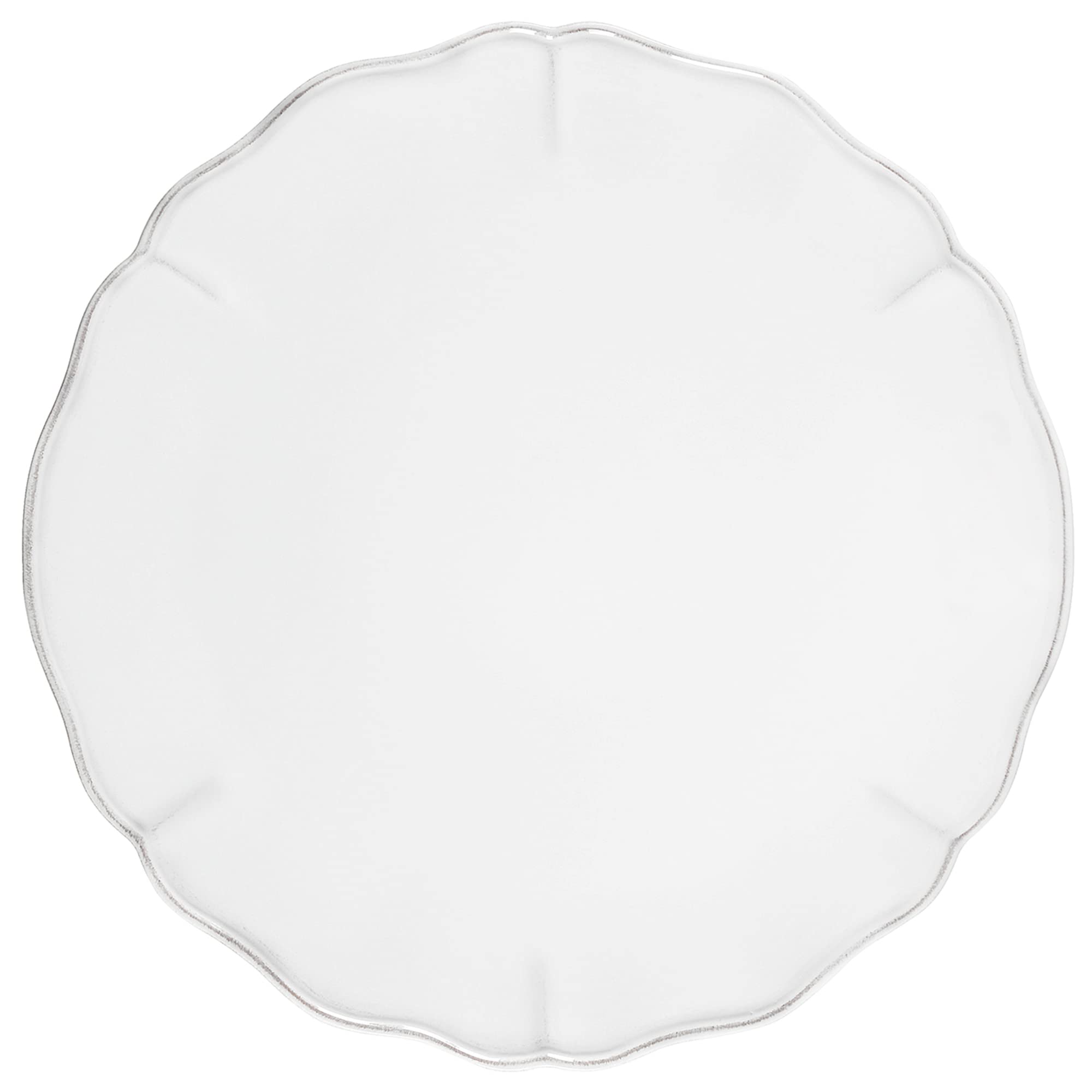 Costa Nova 13-Inch White Ceramic Charger Plate - Alentejo Collection | Microwave & Dishwasher Safe Stoneware Dinnerware | Food Safe Glazed Restaurant Quality Tableware | Perfect for Weddings, Fine Dining & Holiday Entertaining
