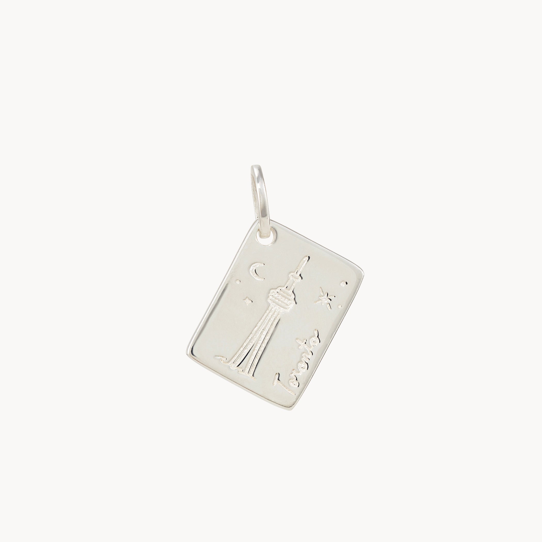 Toronto Skyline Postcard Charm - Sterling Silver Jewelry for Travel Lovers & Souvenir Collectors | Perfect for Necklaces, Bracelets & Keepsake Gifts