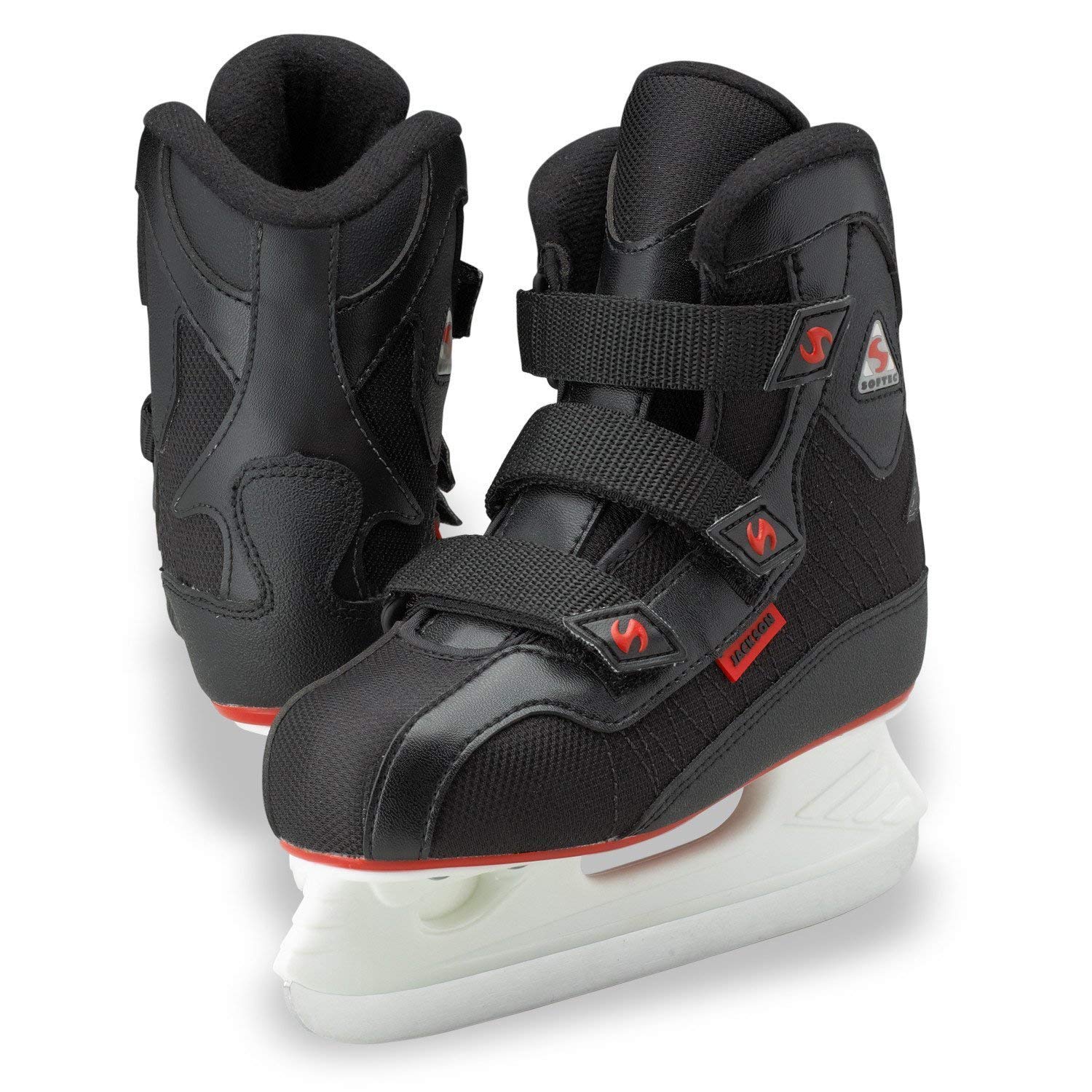 Jackson Ultima Softec ST2407 Black Ice Skates with Hockey Blade for Kids, Toddler & Youth - Perfect for Beginners, Recreational Skating & Hockey Practice