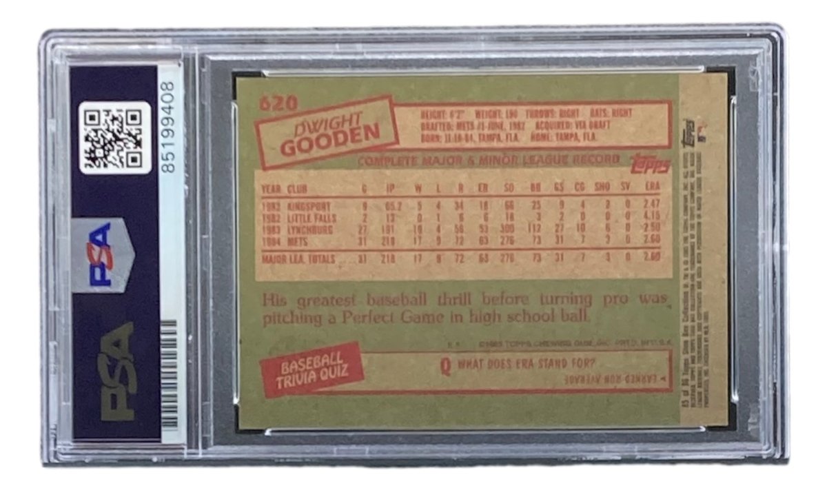 Dwight Doc Gooden Autographed 2003 Topps Shoe Box #620 Mets Baseball Trading Card - PSA/DNA Certified - Perfect for Sports Memorabilia Collections and Mets Fans Display