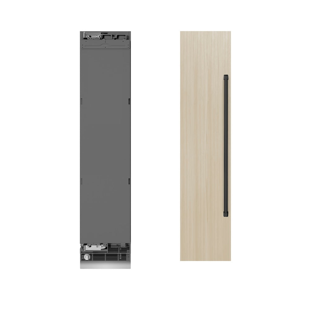 ZLINE Autograph Edition 18 Inch 8.6 cu ft Panel Ready Left Hinge Column Freezer - Graphite Gray Interior with Matte Black Accents | Perfect for Home Kitchens, Restaurants & Commercial Use (RBCFVLZ 18 MB)
