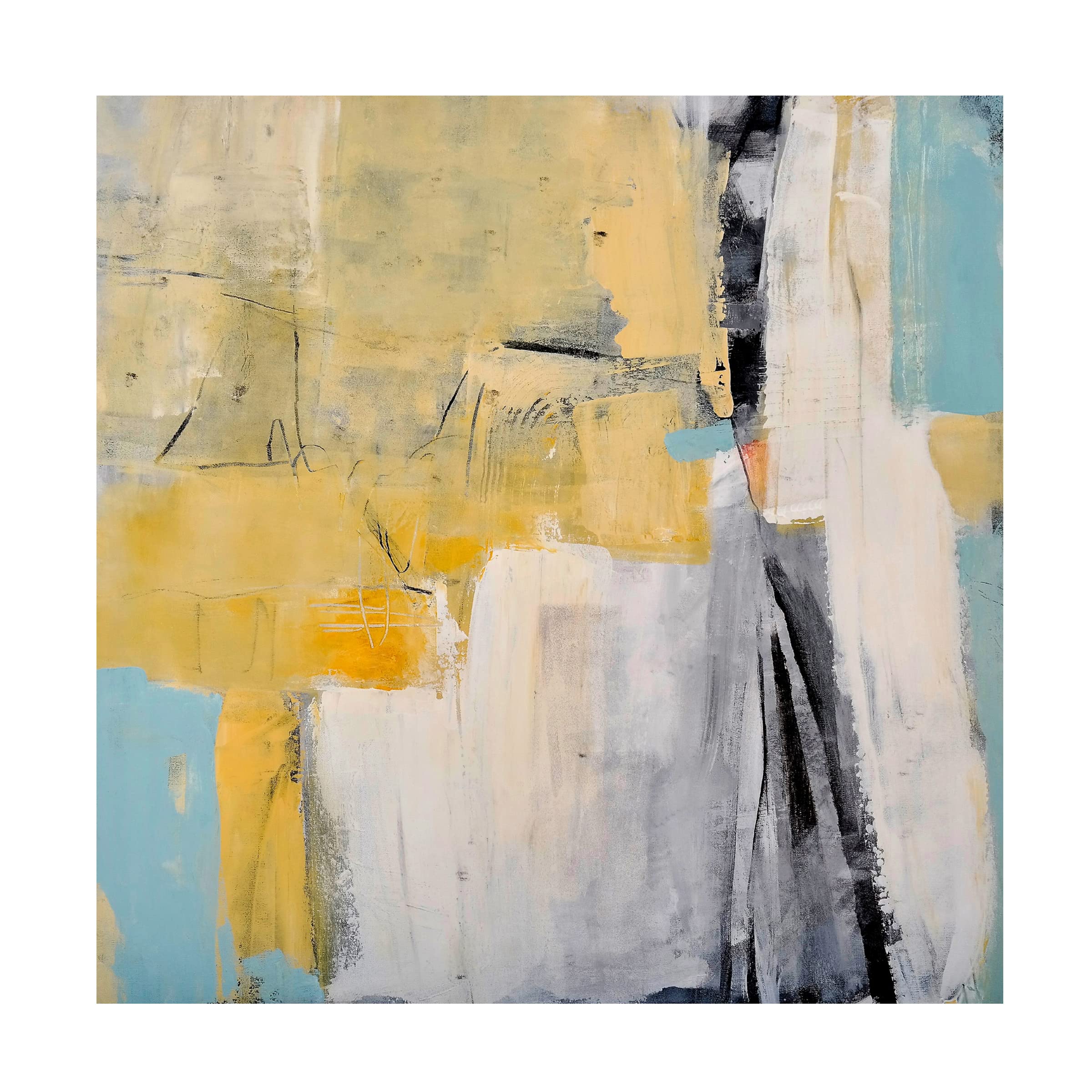 Trademark Fine Art 'Morning Rush II' Canvas Wall Art by Mila Apperlo - Modern Abstract Painting for Living Room, Bedroom & Office Decor