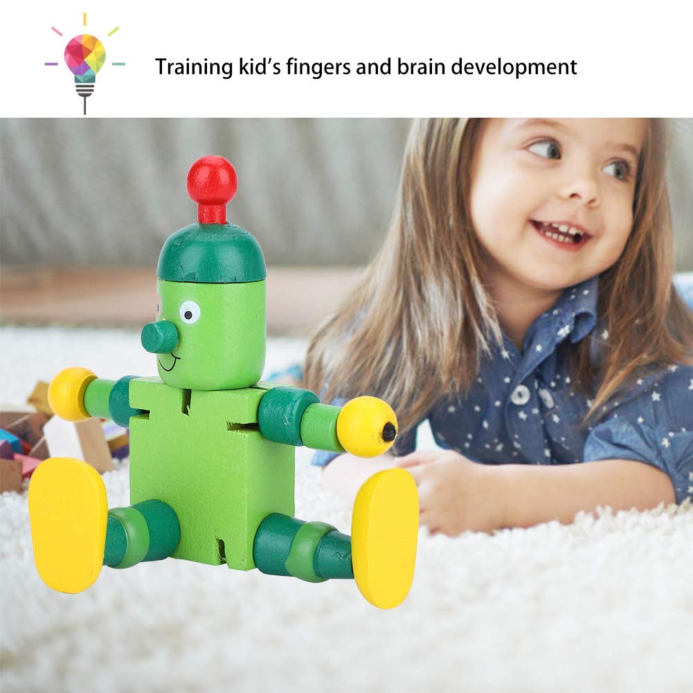 Wooden Robot Toys for Kids - Green STEM Learning Toy for Boys & Girls | Perfect for Educational Play, Birthday Gifts & Classroom Activities