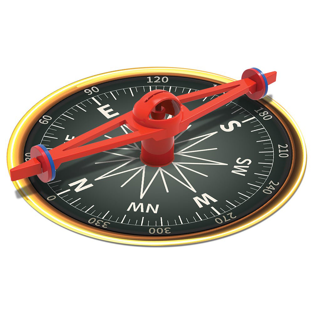 4M Kidz Labs Giant Magnetic Compass - Science STEM Educational Toy for Kids - Perfect for Outdoor Exploration & Classroom Learning Activities