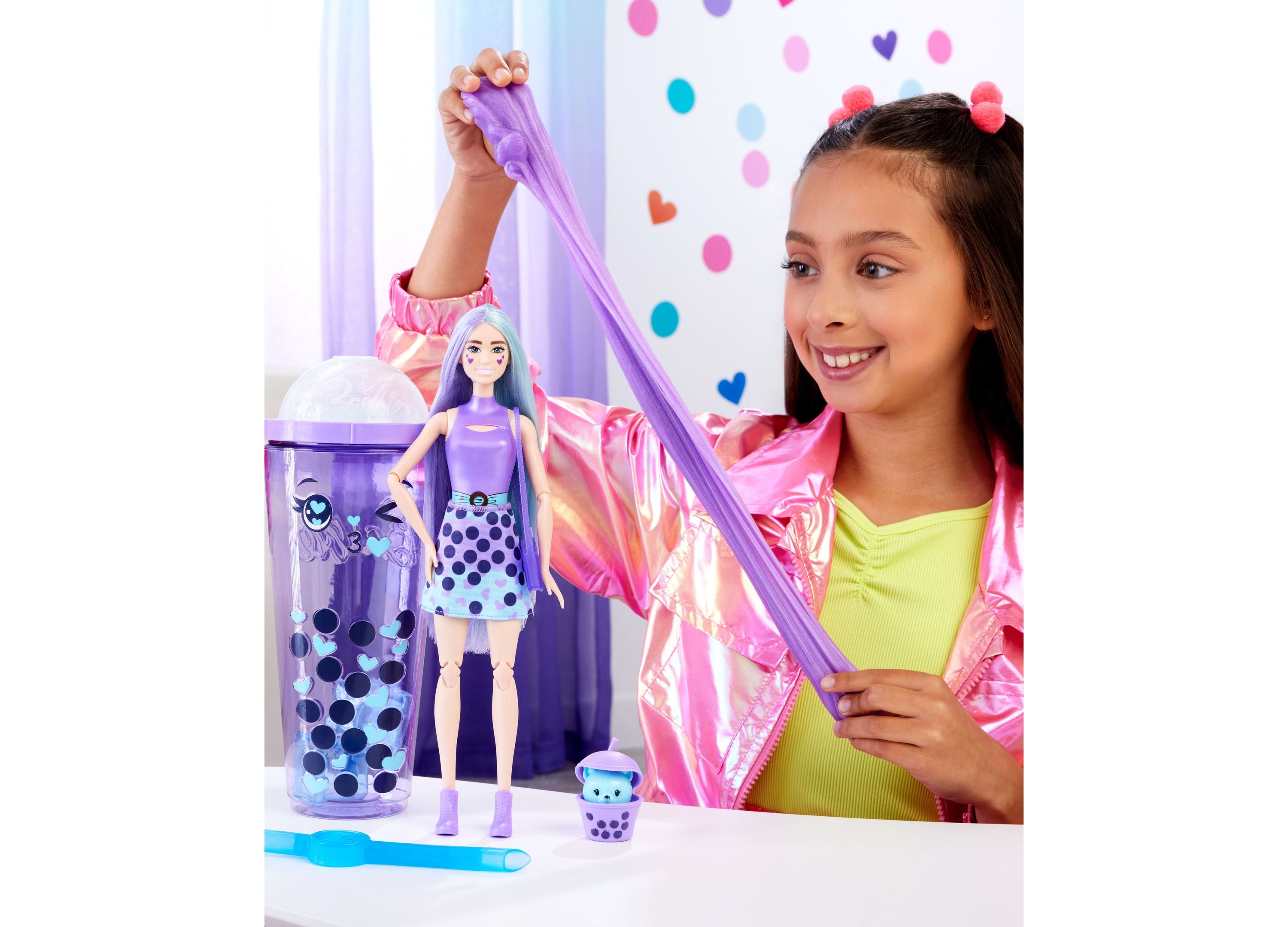 Barbie Pop Reveal Bubble Tea Taro Milk Scented Doll & Accessories Set - Perfect for Collectors, Gift Giving & Pretend Play Scenes