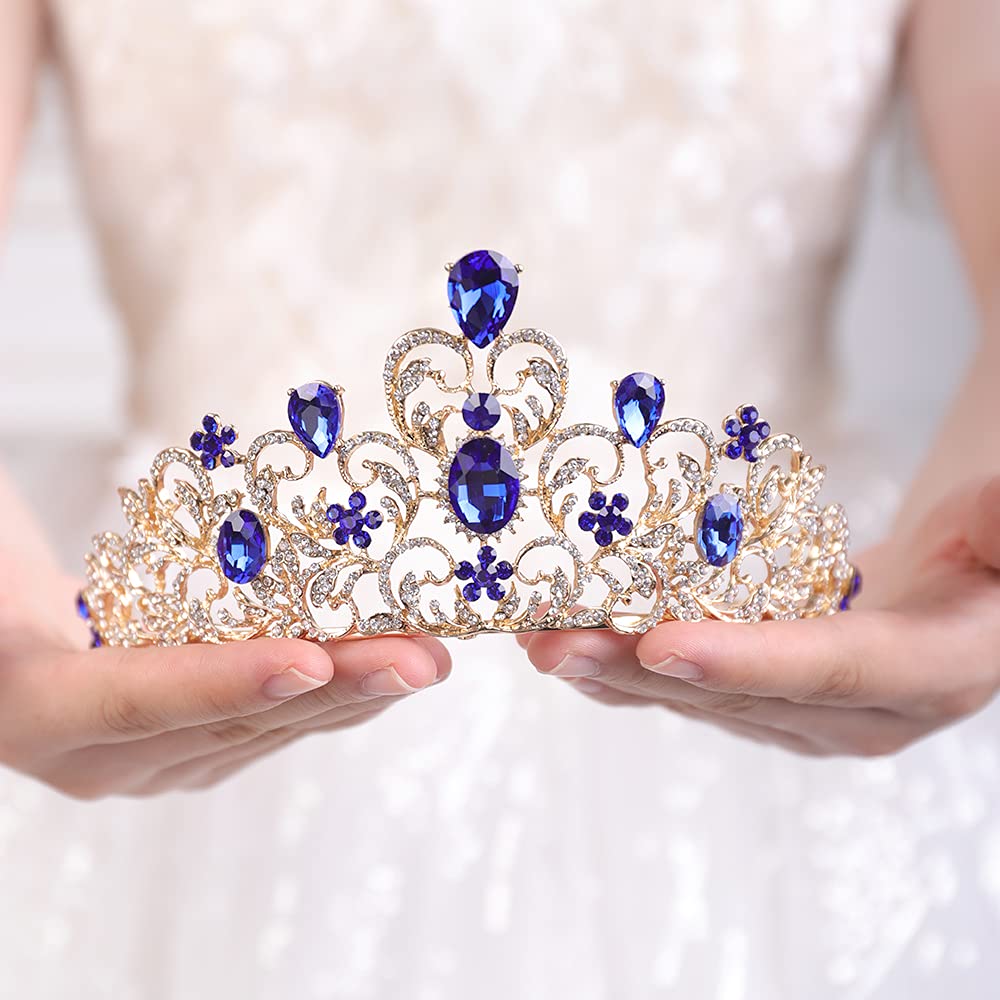 JWICOS Crystal Tiara Crowns for Women & Girls - Elegant Rhinestone Bridal Headpiece for Graduation, Prom, Wedding, Birthday Party & Pageant - Perfect Accessory for Special Occasions