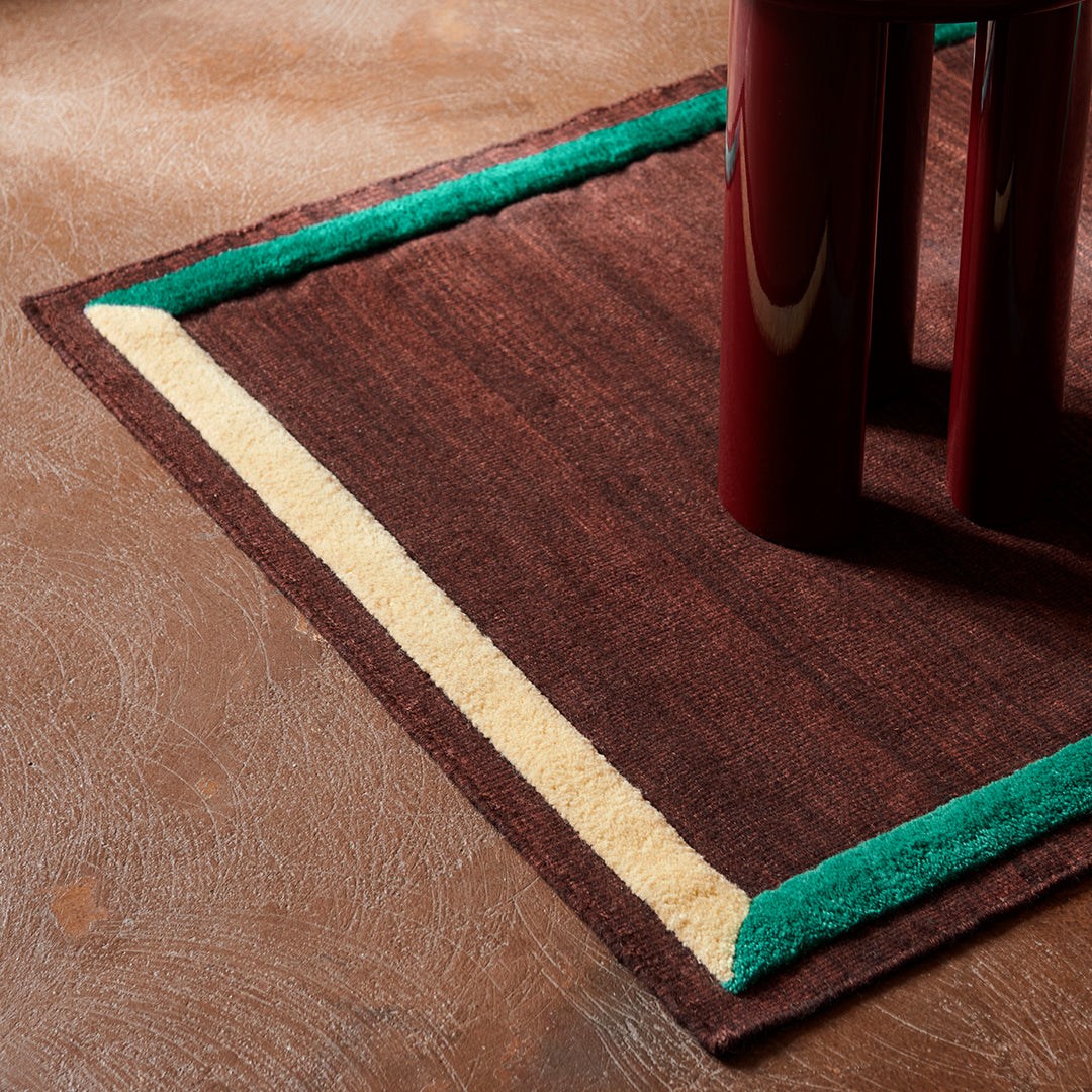 Framed AP13 AP14 Rug - Modern Handmade Area Rug for Living Room, Bedroom, and Office Decor - Perfect for Home and Office Interior Design