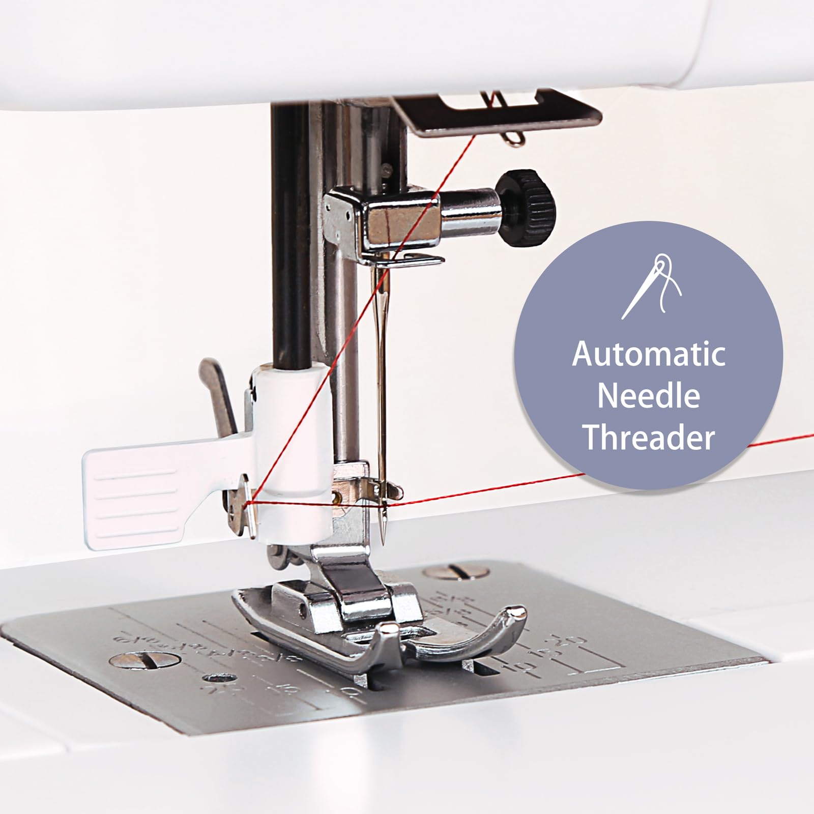 FEIYUE FYe330 Electric Sewing Machine for Home Use with Foot Pedal & Speed Control - 105 Built-in Stitches, Quiet Servo Motor - Perfect for Beginners & DIY Projects (White) - Ideal for Clothing Repair, Quilting & Crafting