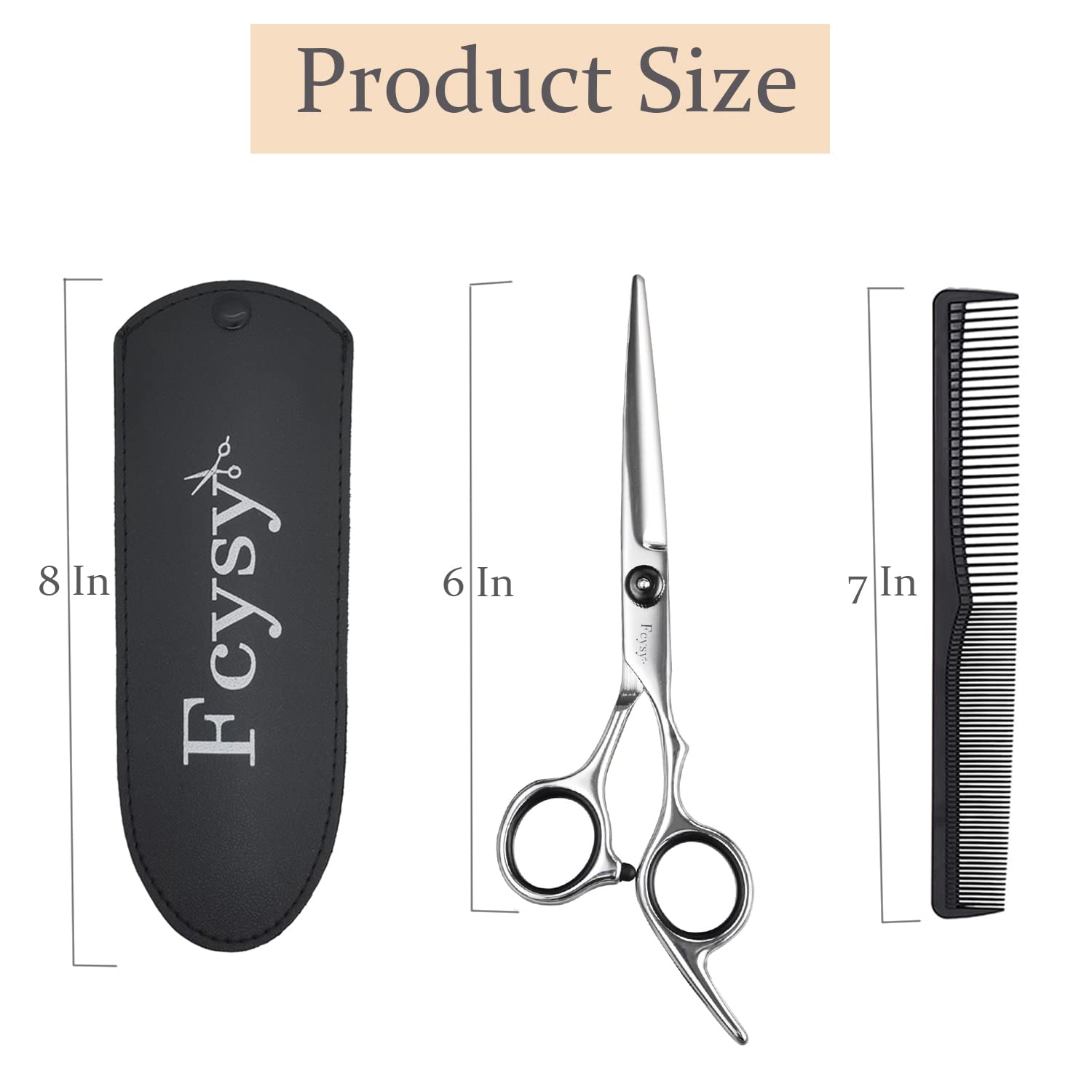 Premium Hair Cutting Scissors Set - Professional Barber Shears for Stylists, Hairstyling, Trimming & Beard Grooming | Sharp Stainless Steel Hairdressing Scissors for Men & Women | Perfect for Salons, Home Use & DIY Haircuts