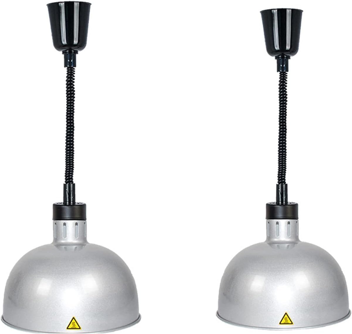 Commercial Food Heat Lamp - Silver Buffet Warmer for Restaurants & Home Kitchens