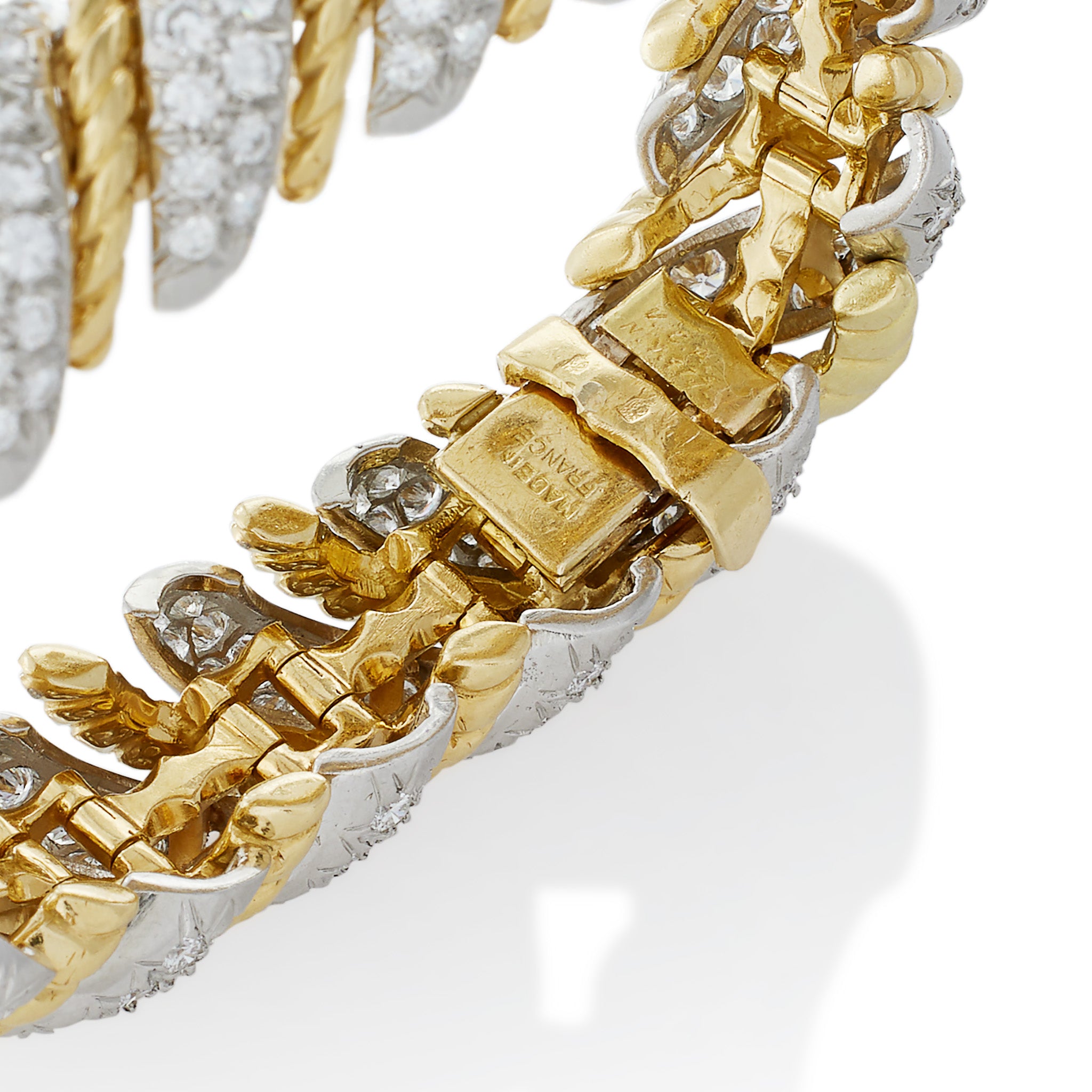 Van Cleef & Arpels Paris Ropetwist Diamond Bracelet - Luxury 18K Gold Vermeil Bracelet with Genuine Diamonds | Elegant Jewelry Gift for Women | Perfect for Weddings, Anniversaries & Special Occasions