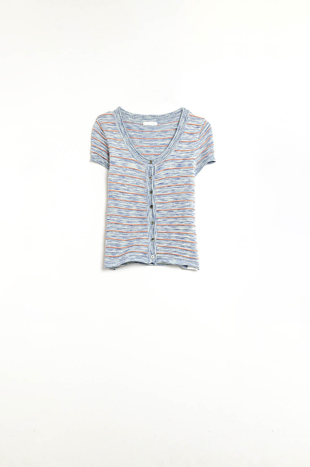 Blue Striped Button Pullover Sweater - Casual Knit Top for Men & Women | Perfect for Fall, Winter & Layering Outfits