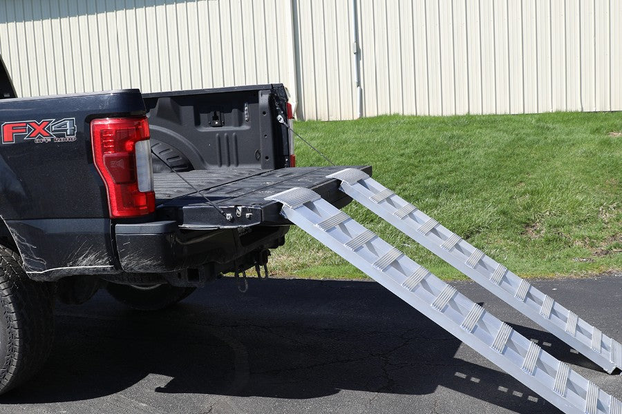 Heavy Duty 10ft Aluminum Loading Ramps - 15in x 120in Pair for Trailers, Trucks & ATVs - GEN Y Hitch - Perfect for Motorcycle, Lawn Equipment & Heavy Cargo Loading