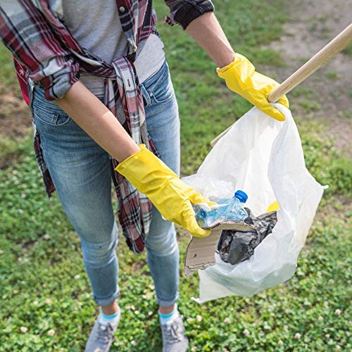 Heavy-Duty 33-39 Gallon Trash Can Liners - 250 Clear Contractor Garbage Bags (33