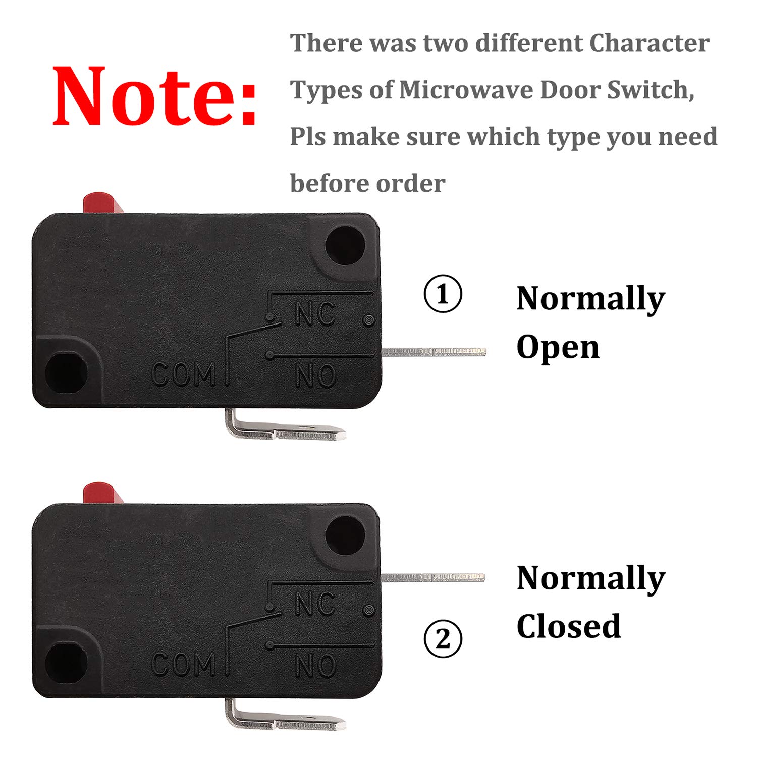 Microwave Oven Door Switch Replacement Part 16A 125VAC KW3AT-16 (Compatible with KW3A-16) Normally Open - 1Pc - Perfect for Microwave Repair & Home Appliance Maintenance