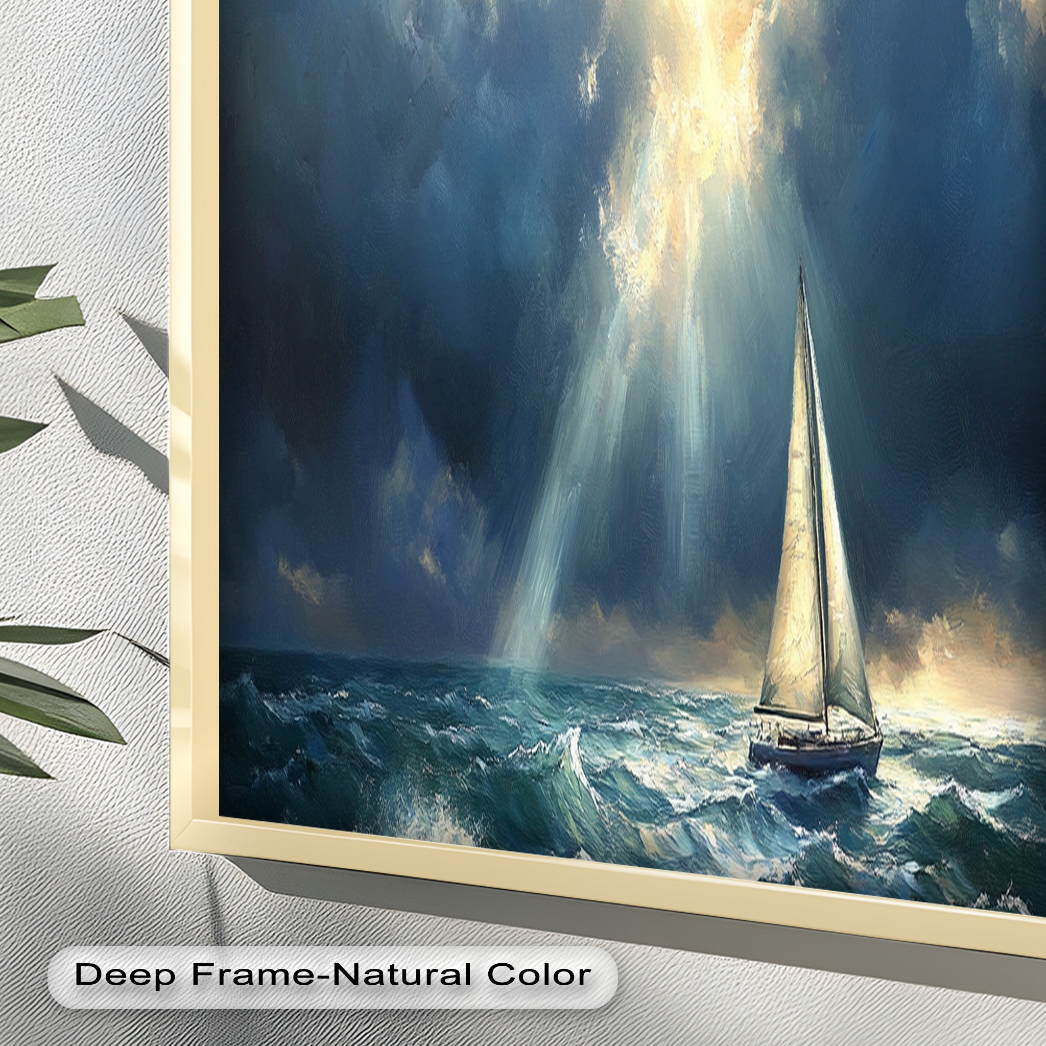 Beacon of Hope - Handmade Oil Painting of Boat at Sunset for Home Decor, Office Wall Art, and Gift Ideas