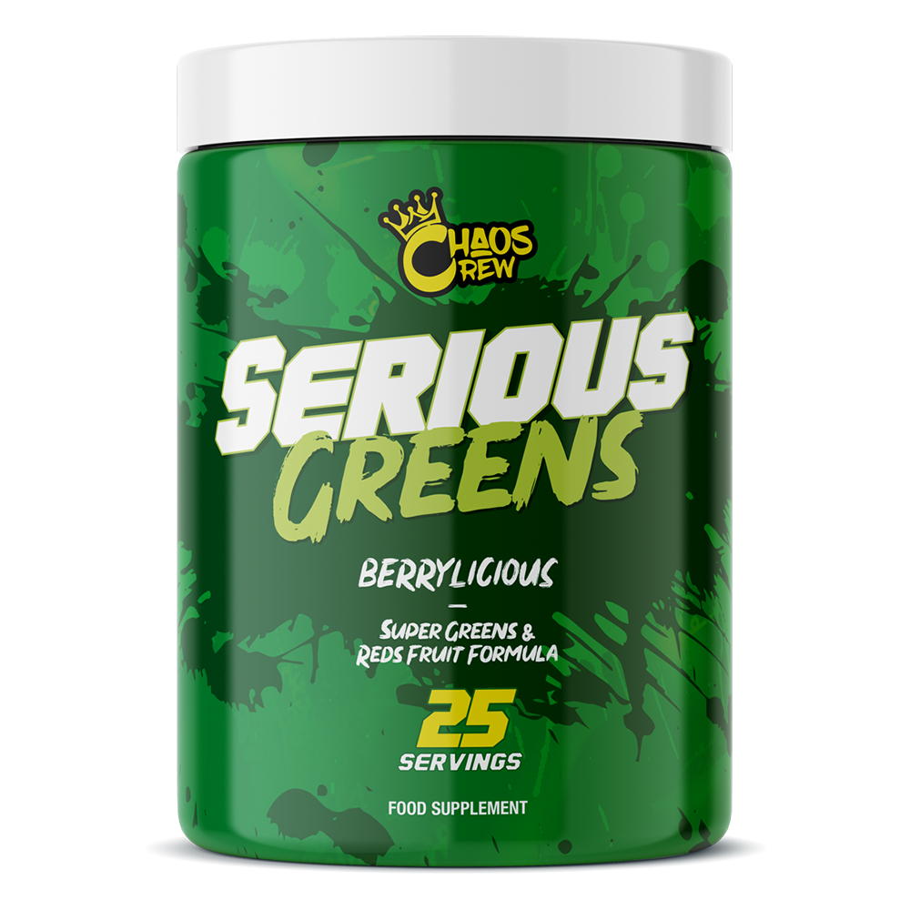 Chaos Crew Serious Greens Superfood Powder 292g - Organic Greens Supplement for Energy, Digestion & Immunity - Perfect for Smoothies, Shakes & Daily Wellness