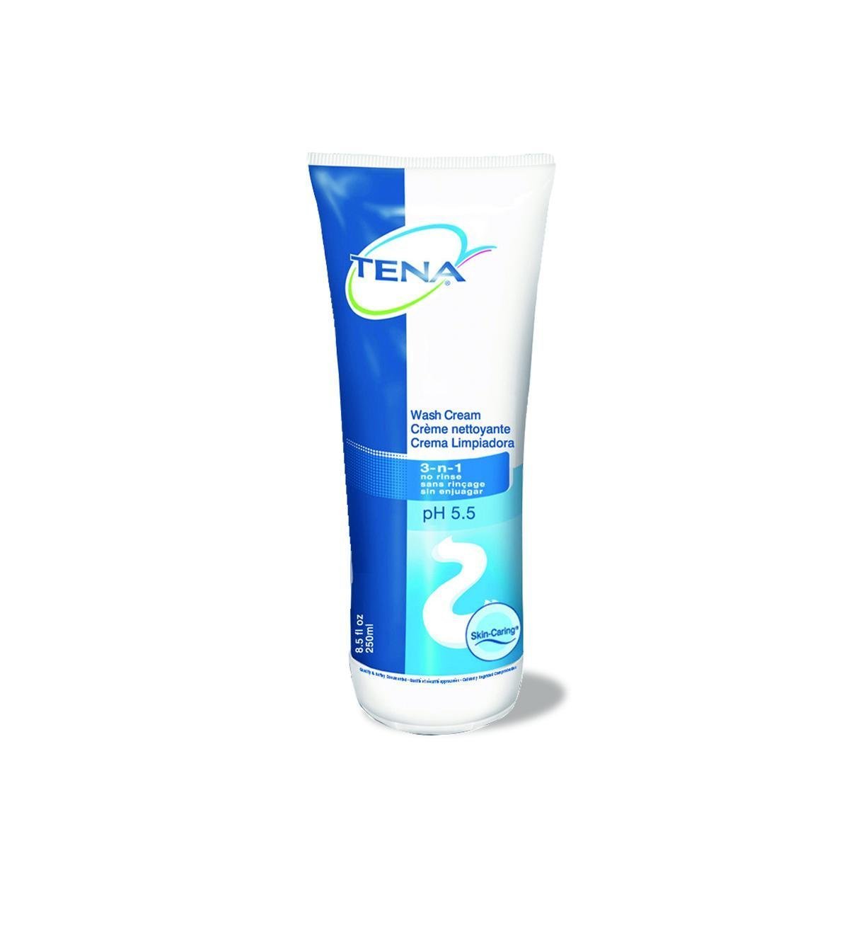 Tena Skin-Caring Wash Cream 8.5 oz (Pack of 16) | Gentle Cleanser for Sensitive Skin | Ideal for Daily Hygiene & Incontinence Care