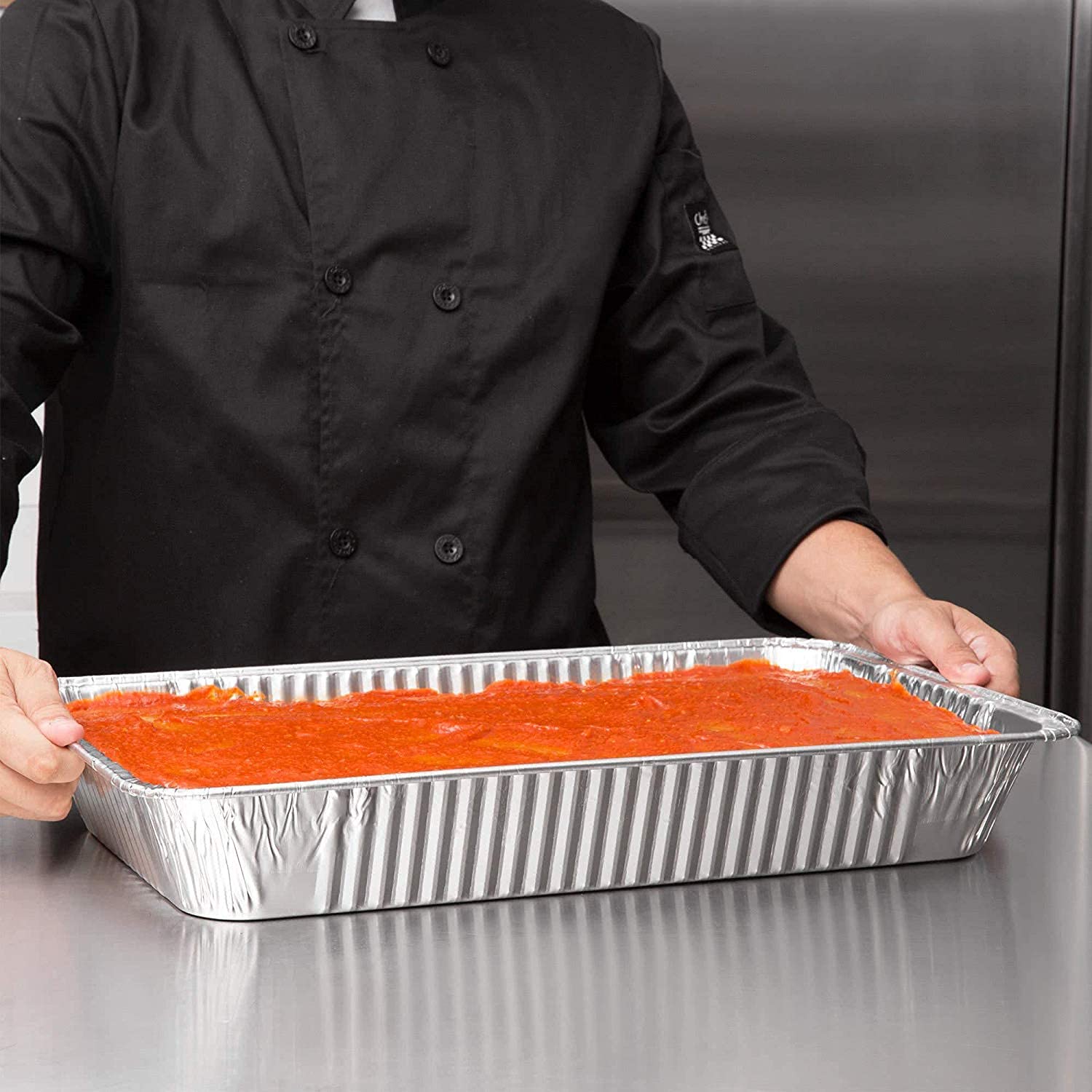 Heavy Duty Disposable Aluminum Foil Roasting Pans 20x13x3 Inches - Deep Steam Baking Pans for Turkey, Chicken, Vegetables - Perfect for Thanksgiving, Christmas Dinner & Large Family Gatherings (50 Pack)