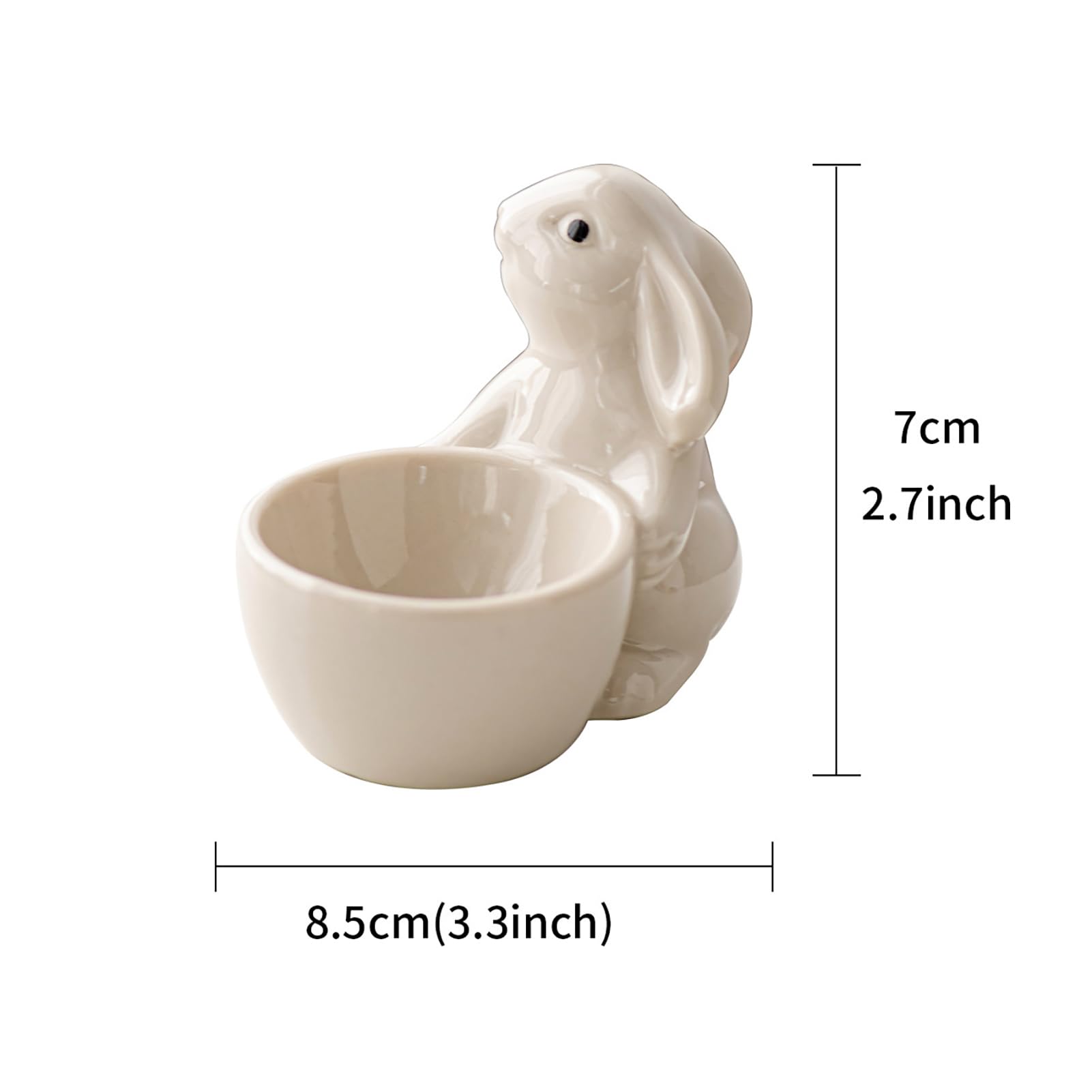 Easter Egg Cup for Soft Boiled Eggs - Ceramic Bunny Egg Holder Stand | Cute Easter Table Decor for Breakfast, Brunch & Holiday Dining | Perfect Easter Bunny Decoration for Kids & Family Gatherings