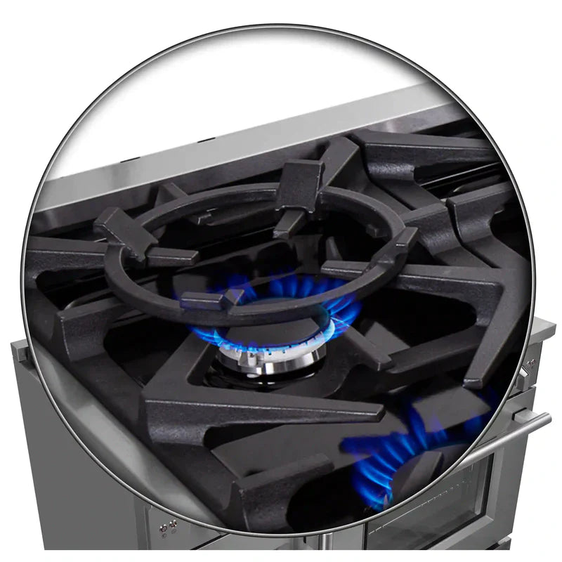 Forno Massimo 48-Inch Stainless Steel Freestanding Gas Range with French Doors - FFSGS6439 48 - Perfect for Modern Kitchens & Gourmet Cooking
