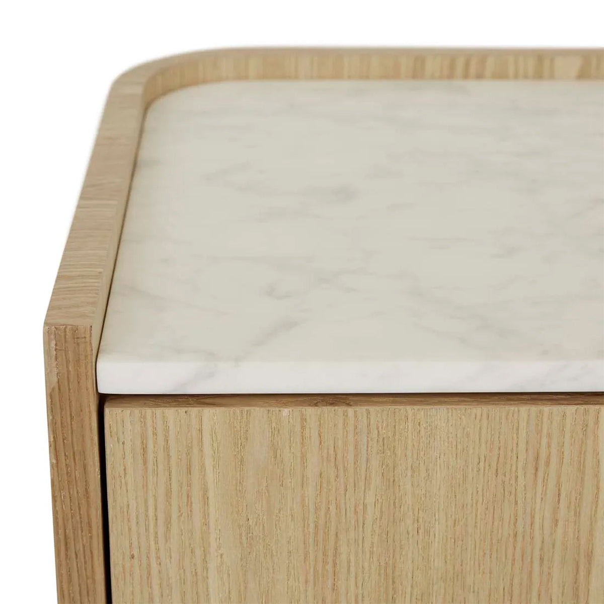 Globe West Elsie Bedside Table - Modern Nightstand with Storage Drawer for Bedroom, Living Room & Office - Stylish Wooden End Table with Shelf
