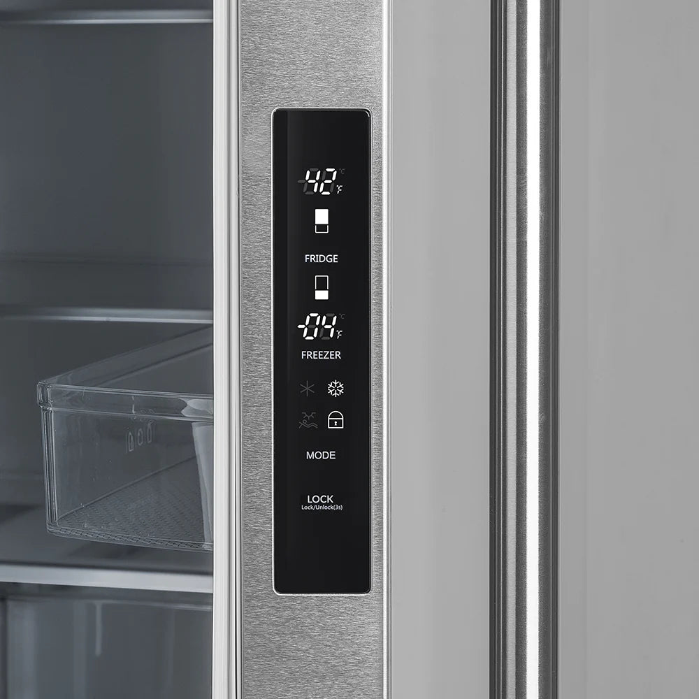 Forno Moena 36 Inch French Door Counter Depth Refrigerator FFRBI1820 40SG - Energy Efficient Stainless Steel Smart Fridge for Modern Kitchens & Open Floor Plans