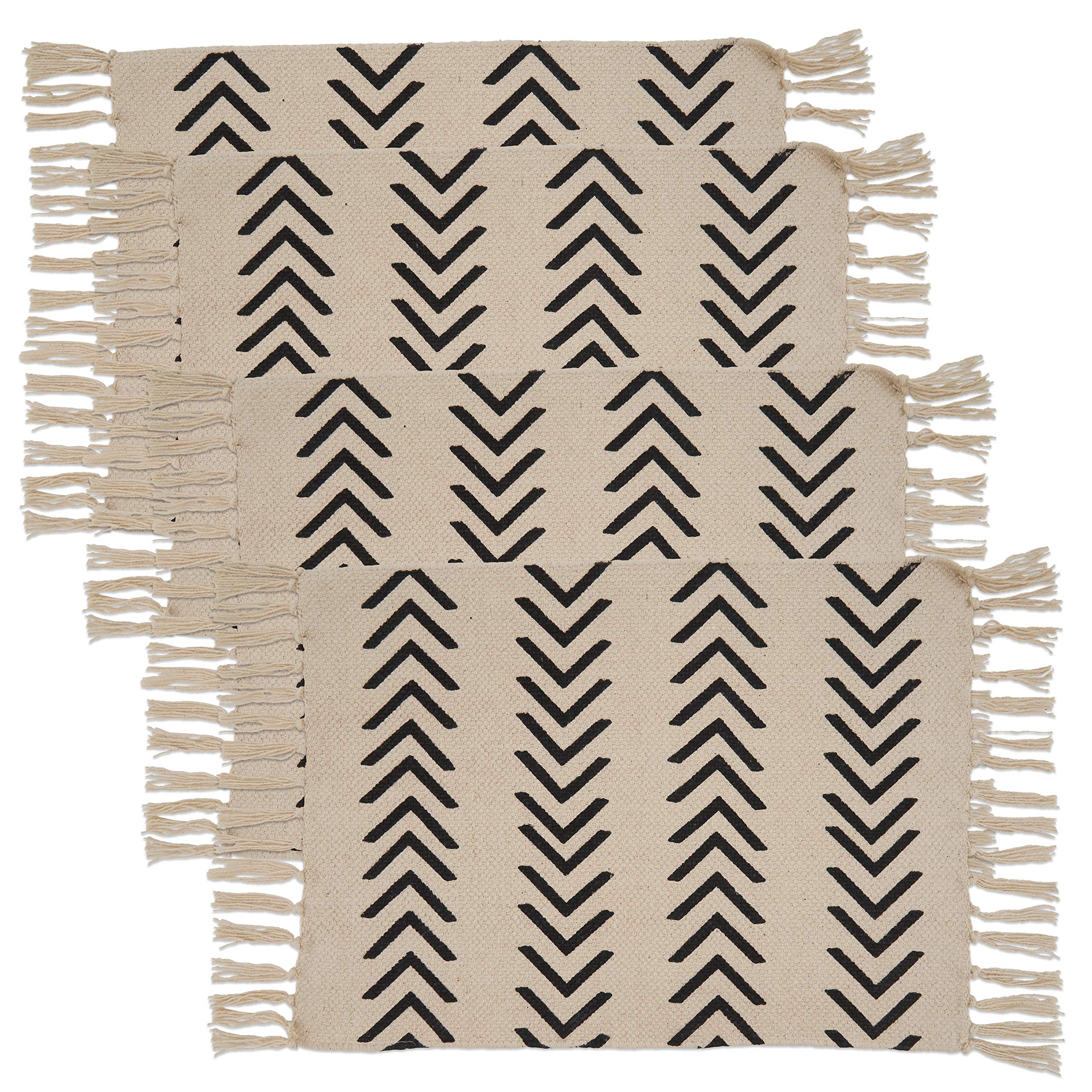 Stylish Chevron Pattern Placemats Set of 4 - Waterproof & Heat-Resistant Table Mats for Dining, Kitchen, or Party Decor - Perfect for Everyday Meals & Special Occasions