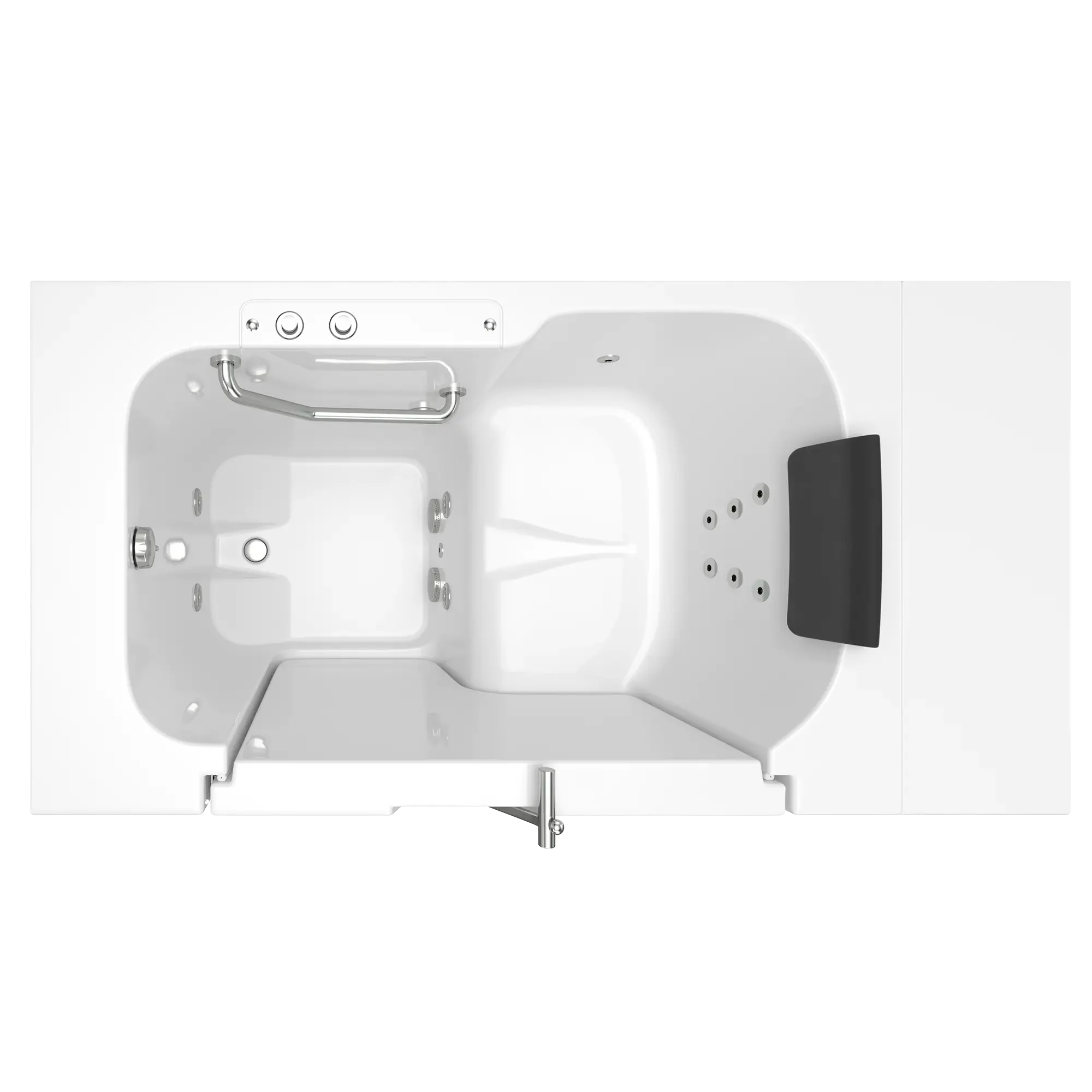 Premium 32 x 52 Inch Gelcoat Walk-In Bathtub with Whirlpool System - Left Hand Drain - Ideal for Seniors & Mobility Support - Spa-Like Relaxation at Home