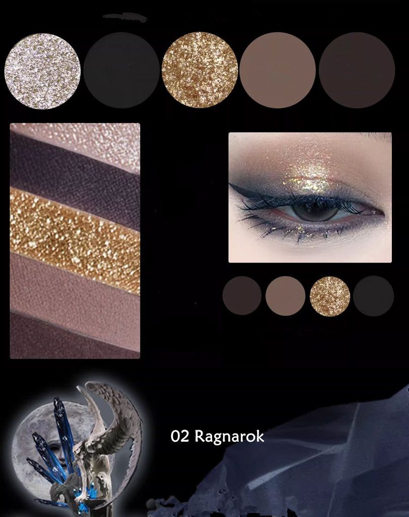 HAGGARD Scepter Series Smoky 5-Color Eyeshadow Palette - Long Lasting Pigmented Makeup for Party, Night Out & Special Occasions