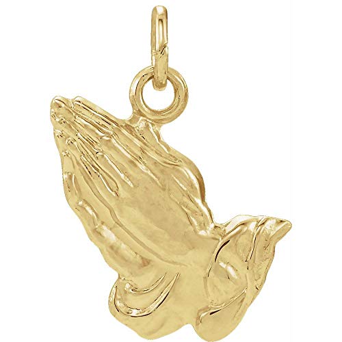 Praying Hands Charm Pendant - Religious Jewelry for Women & Men - Inspirational Necklace for Faith, Hope & Blessings - Perfect for Church, Daily Wear & Gift Giving