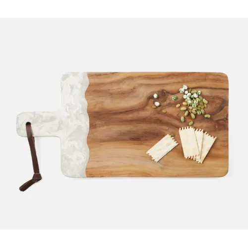 Blue Pheasant Austin Wooden Serving Board - Handcrafted Charcuterie Cheese Tray for Entertaining, Weddings & Parties - Perfect for Cheese, Charcuterie & Appetizer Presentation