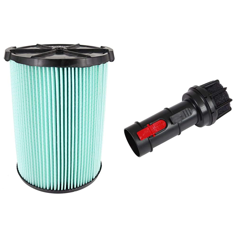 RIDGID 97457 5-Layer HEPA Replacement Filter for 5-20 Gallon Wet/Dry Vacuums - Compatible with WORKSHOP Wet/Dry Vacs WS25025A - Perfect for Dust Collection, Workshop Cleaning, and Home Renovation Projects