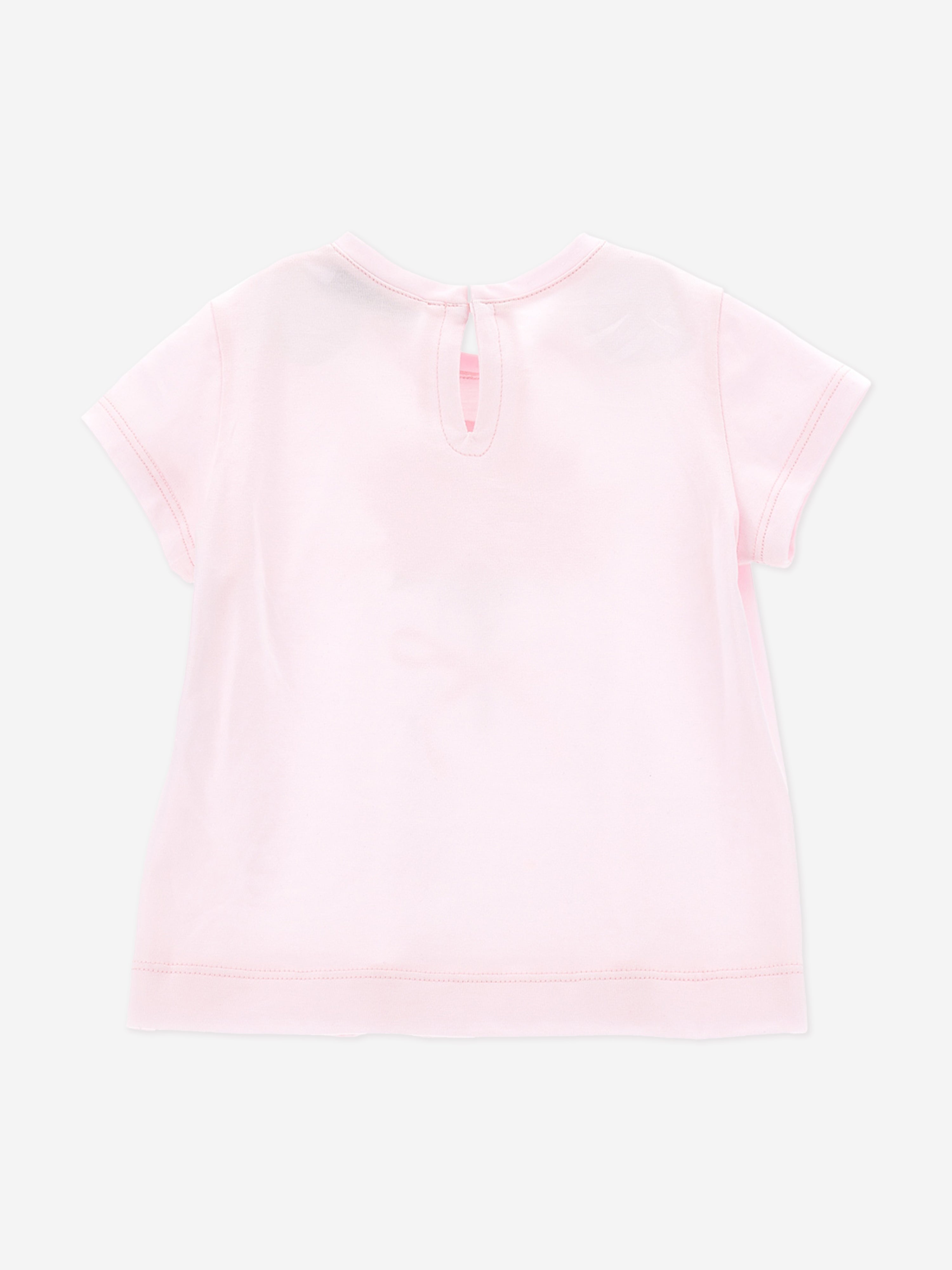 Adorable Pink Rose Print Baby Girls T-Shirt - Soft & Comfortable Cotton Top for Toddlers & Infants - Perfect for Playdates, Parties & Everyday Wear