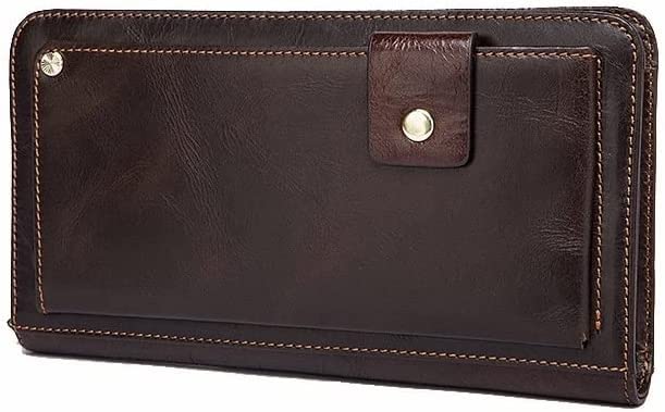 Premium Genuine Leather Men's Wallet Clutch - Slim RFID Blocking Card Holder & Money Organizer for Business & Travel | Perfect Gift for Dad, Husband, Boyfriend