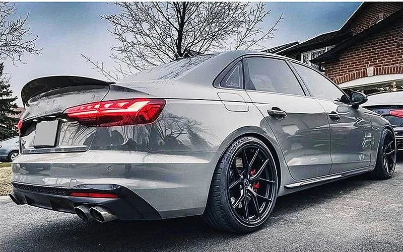 2017-2023 Audi A4/S4 High Kick Style Trunk Spoiler - Glossy Black Carbon Fiber Lip Spoiler for Enhanced Aerodynamics & Sporty Look | Perfect for Car Enthusiasts & Performance Upgrades