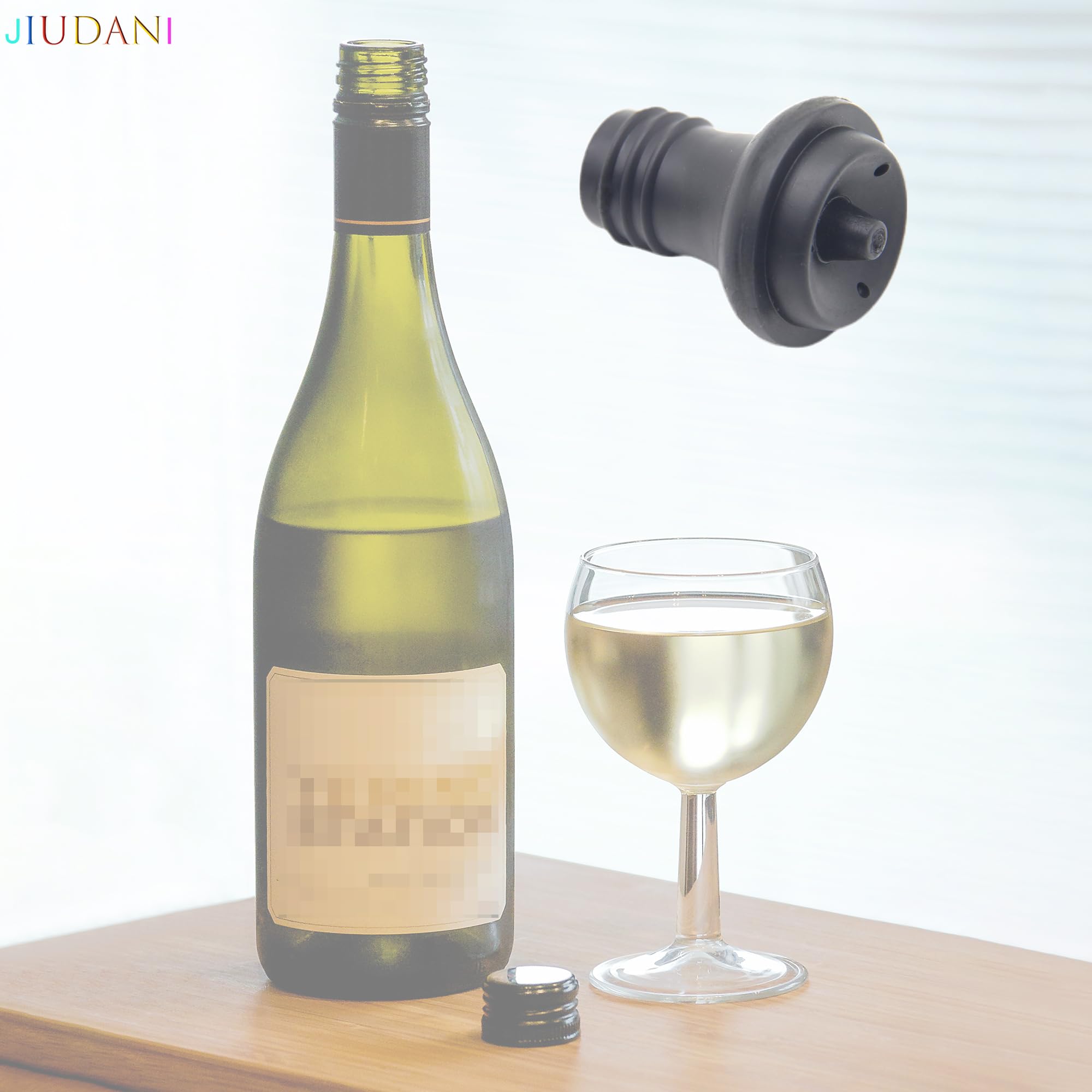 6-Pack Wine Vacuum Stoppers - Premium Rubber Wine Bottle Corks for Wine Saver Pumps | Preserves Wine Freshness & Flavor | Ideal for Home Bars, Restaurants & Wine Cellars