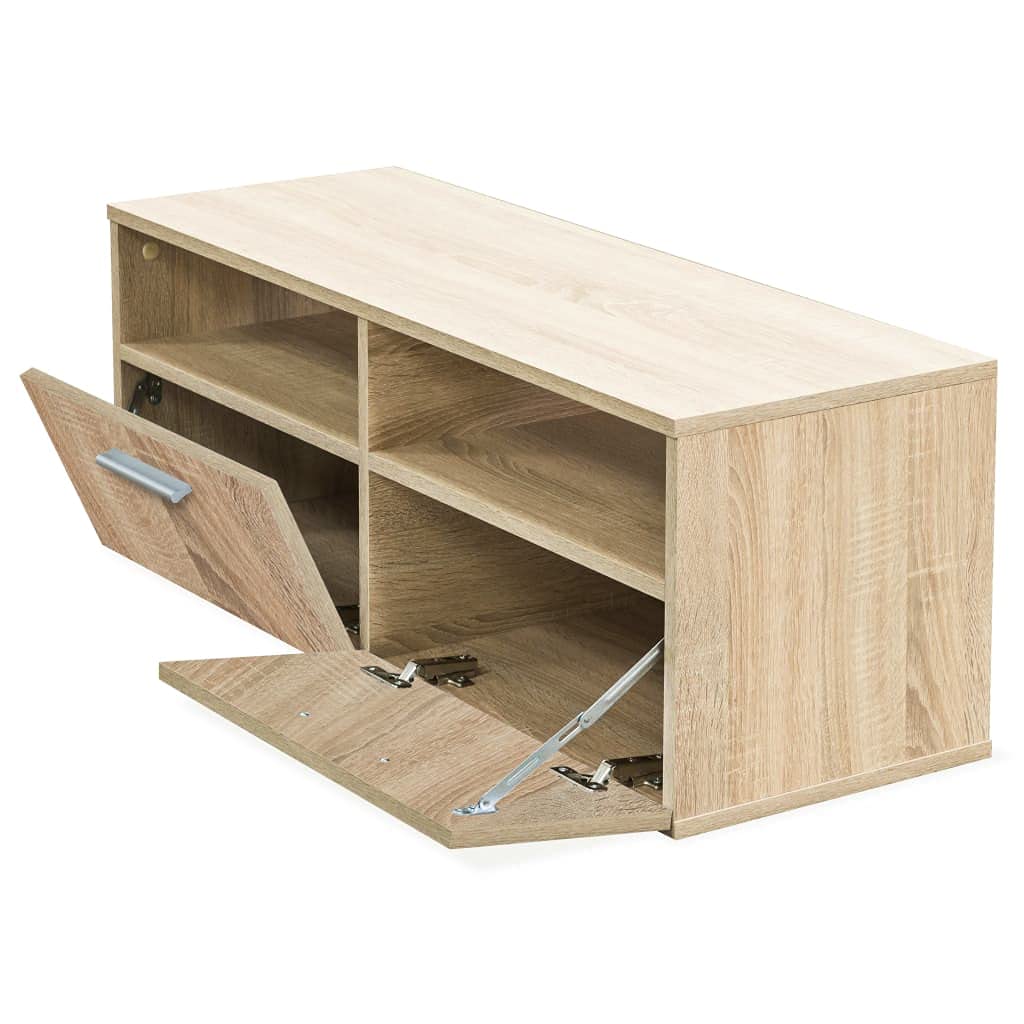 Modern Minimalist TV Stand with Storage, 37.4