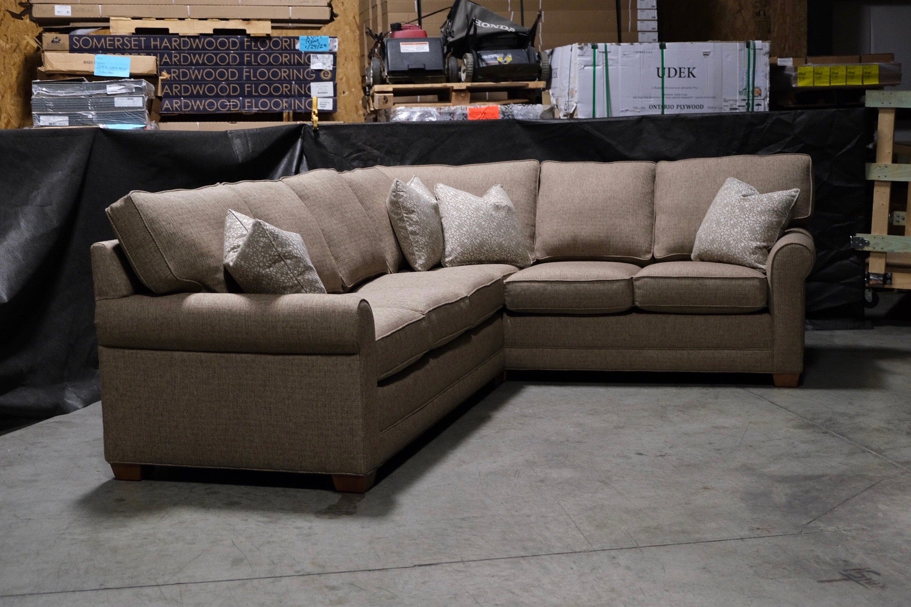 Temple Tailor Made 6600 Sock Arm Sectional Sofa - Premium Showroom Quality for Living Room & Home Theater Comfort