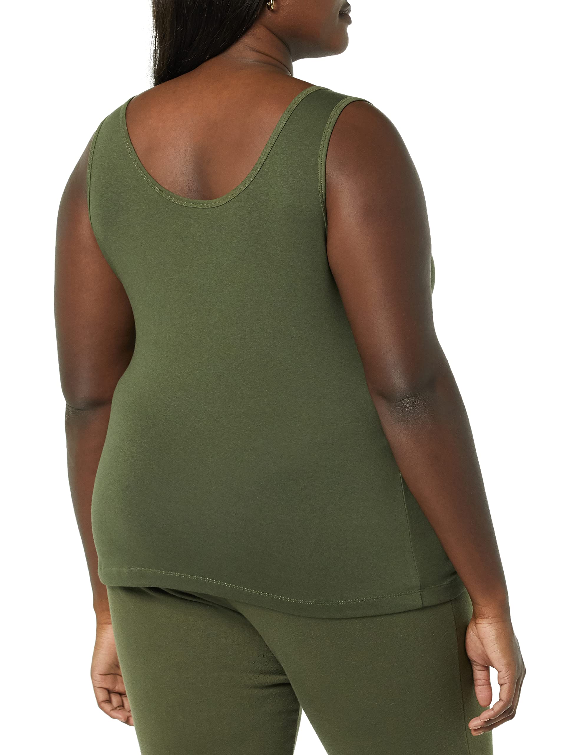 Amazon Essentials Women's Plus Size Tank Tops - Soft Stretch Camisoles Multipack (3-Pack) for Layering, Sleepwear & Casual Summer Outfits